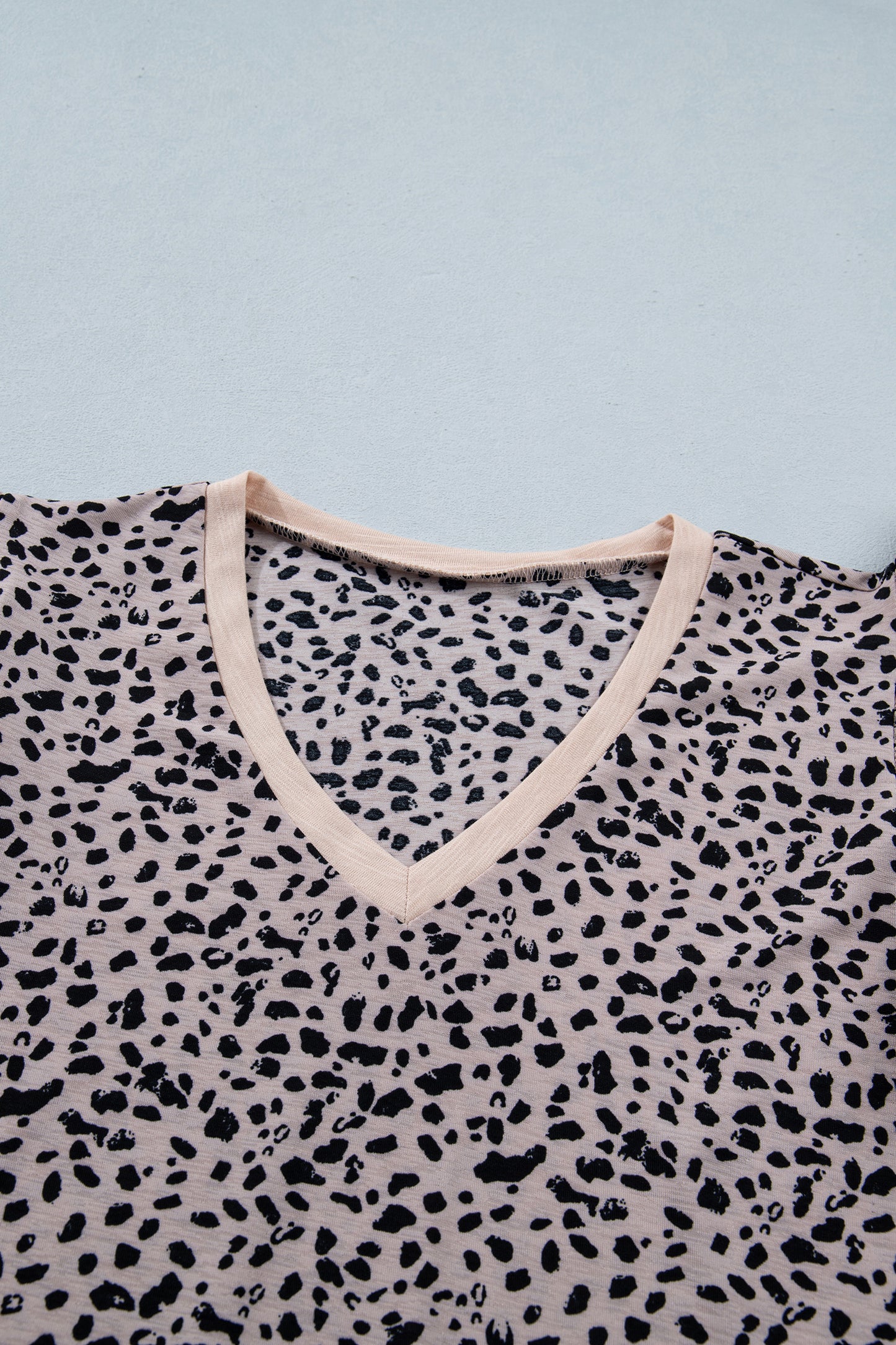 Black Cheetah Print V Neck Ruffle Trim Loose Tank Top-Tops/Tank Tops-[Adult]-[Female]-2022 Online Blue Zone Planet