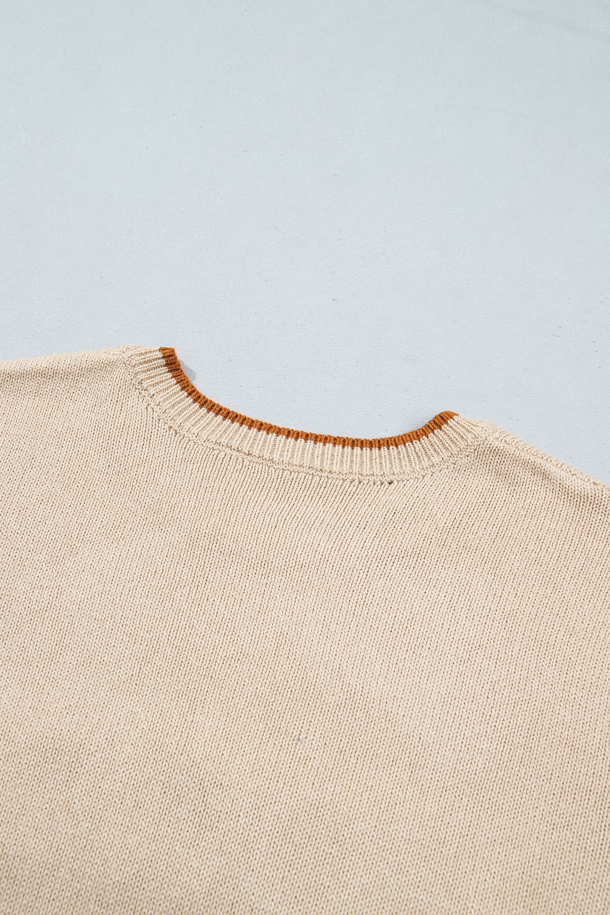 Parchment Corder HOWDY Letter Graphic Crew Neck Relaxed Sweater-TOPS / DRESSES-[Adult]-[Female]-2022 Online Blue Zone Planet