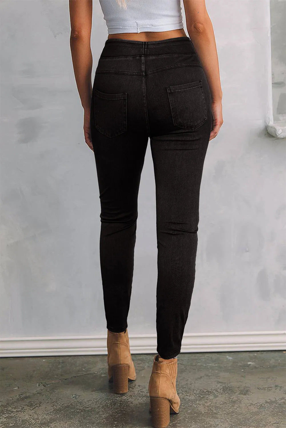 Skinny Jeans with Pockets-[Adult]-[Female]-2022 Online Blue Zone Planet