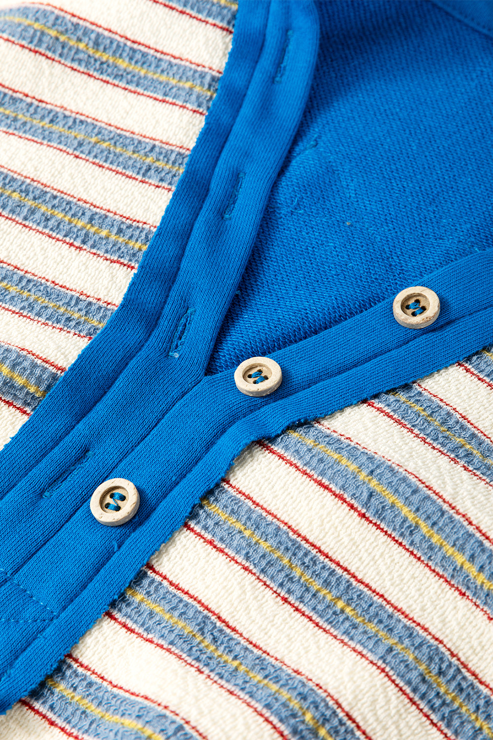 Pink Stripe Collared V Neck Drop Shoulder Top-Long Sleeve Tops-[Adult]-[Female]-2022 Online Blue Zone Planet