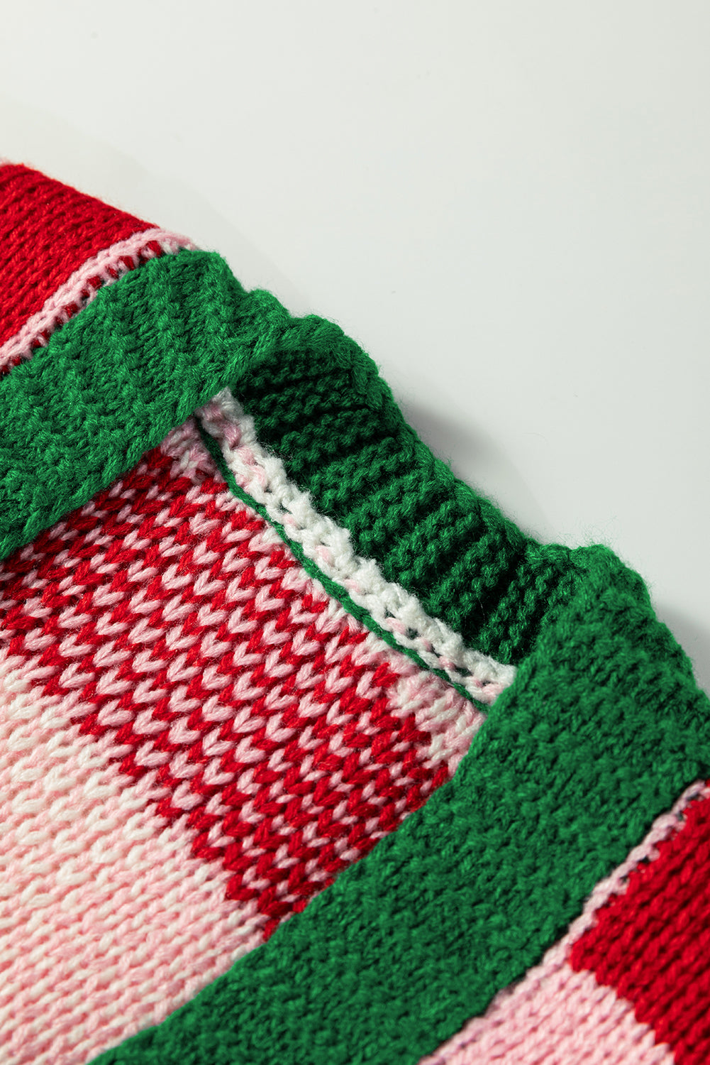 Pink Plaid Knit Bow Knot Decor Open Front Sweater Cardigan-TOPS / DRESSES-[Adult]-[Female]-2022 Online Blue Zone Planet