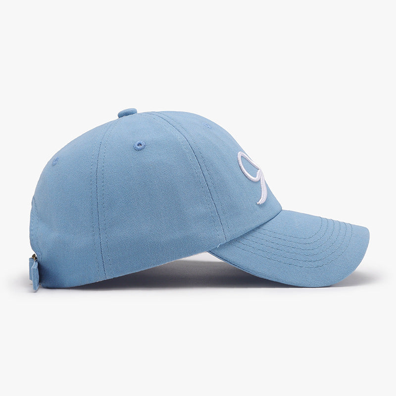 Blue Zone Planet | Bow Embroidered Cotton Baseball Cap-TOPS / DRESSES-[Adult]-[Female]-2022 Online Blue Zone Planet