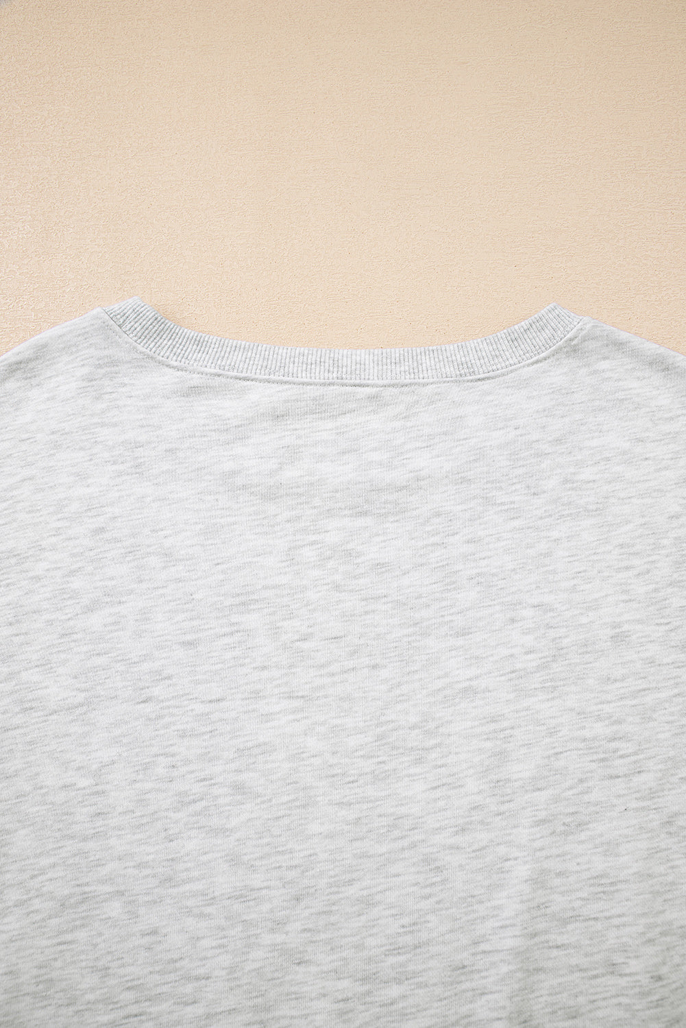 Light Grey Faded Varsity Print Loose Pullover Top-Tops/Long Sleeve Tops-[Adult]-[Female]-2022 Online Blue Zone Planet