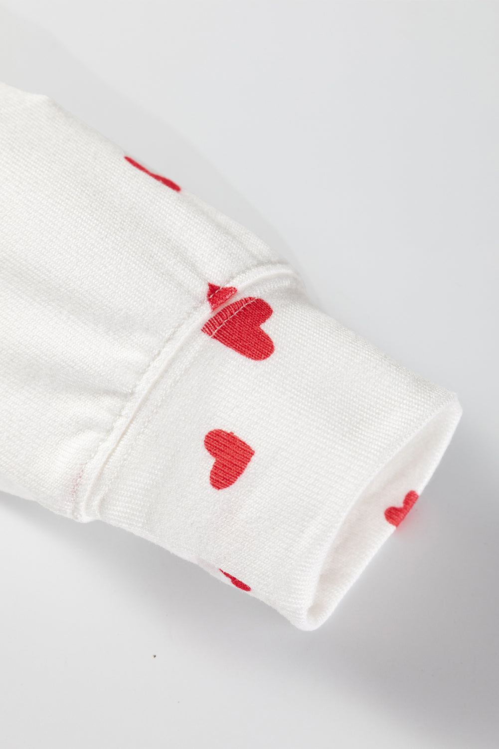 Fiery Red Tiny Hearts Printed Long Sleeve Top Drawstring Lounge Pant Set-Loungewear & Sleepwear/Loungewear-[Adult]-[Female]-2022 Online Blue Zone Planet