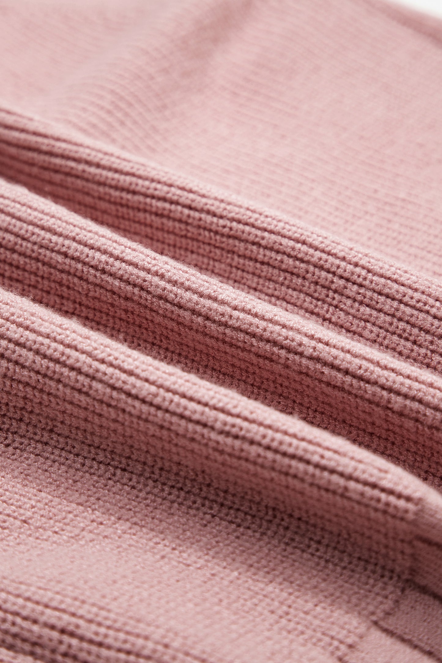 Light Pink Mixed Texture Knit Button V Neck Sweater Cardigan-TOPS / DRESSES-[Adult]-[Female]-2022 Online Blue Zone Planet