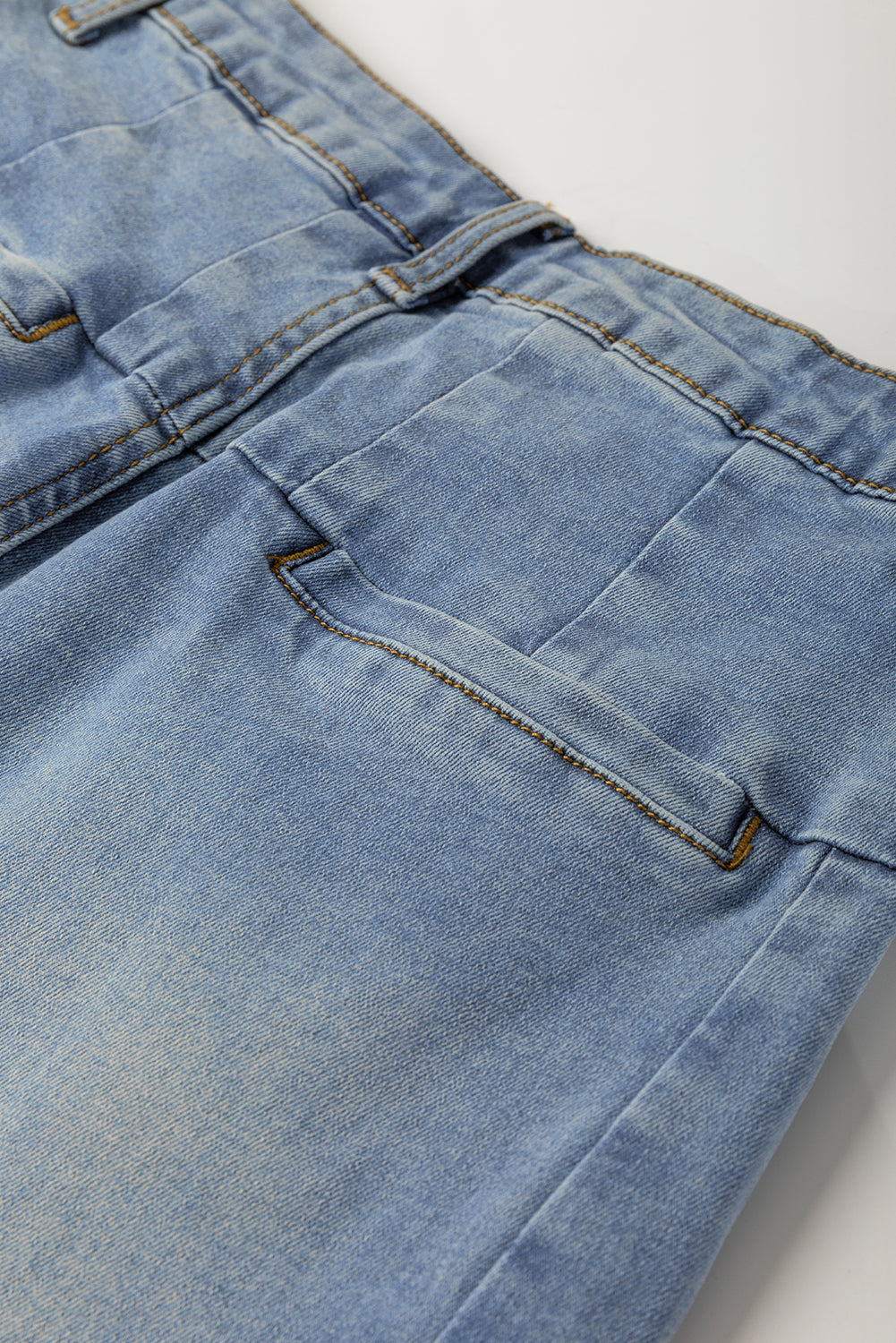 Ashleigh Blue Washed Pleated Detail Wide Leg Jeans-Bottoms/Jeans-[Adult]-[Female]-2022 Online Blue Zone Planet
