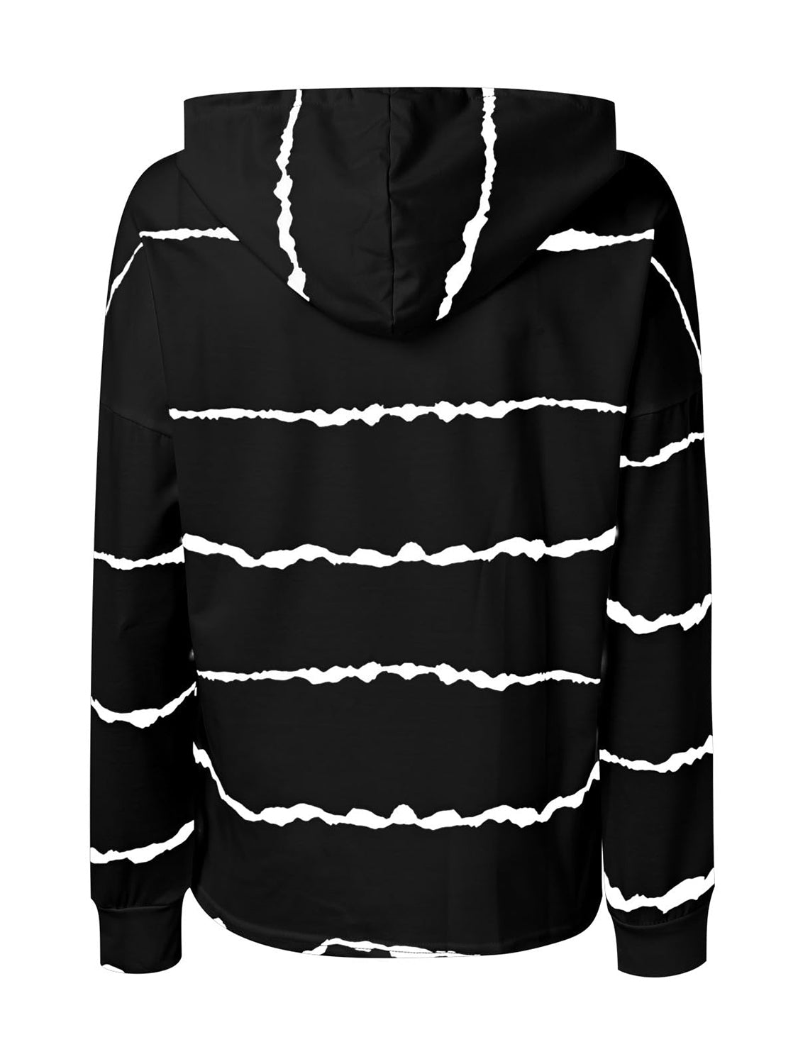 Drawstring Striped Long Sleeve Hoodie-TOPS / DRESSES-[Adult]-[Female]-2022 Online Blue Zone Planet