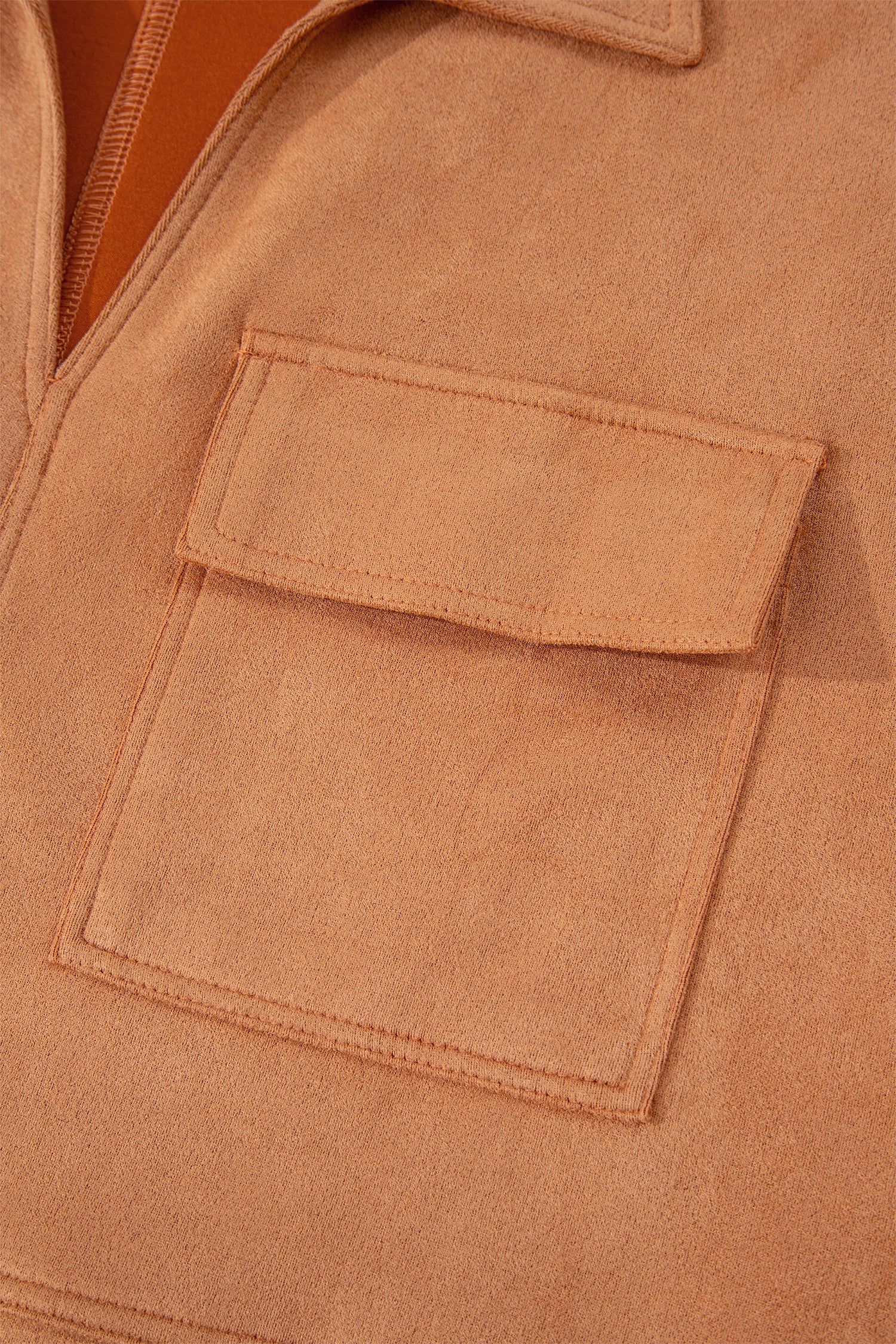 Thai Curry Collared V Neck Faux Suede Short Sleeve Shift Mini Dress-TOPS / DRESSES-[Adult]-[Female]-2022 Online Blue Zone Planet