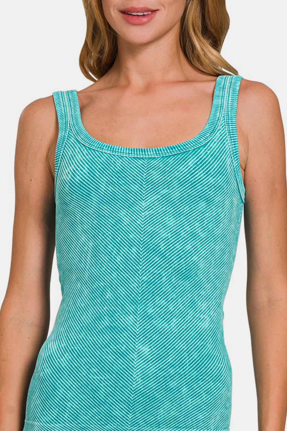 Zenana Ribbed Scoop Neck Tank-TOPS / DRESSES-[Adult]-[Female]-2022 Online Blue Zone Planet