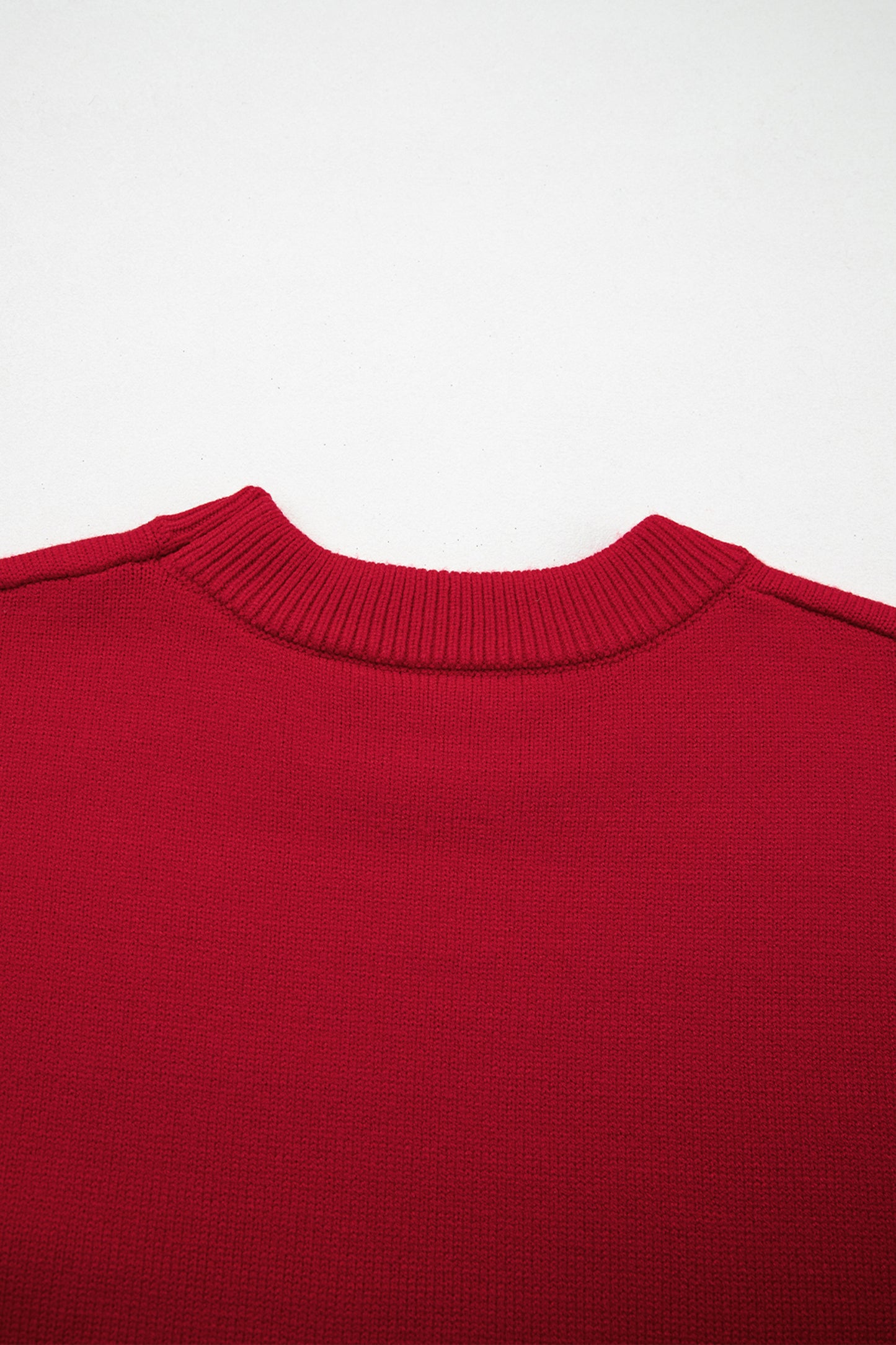 Fiery Red Sequined Bow Graphic Christmas Holiday Sweater-TOPS / DRESSES-[Adult]-[Female]-2022 Online Blue Zone Planet