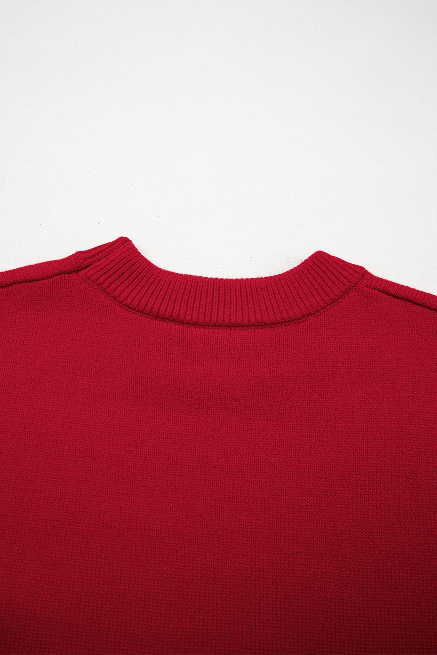 Fiery Red Sequined Bow Graphic Christmas Holiday Sweater-TOPS / DRESSES-[Adult]-[Female]-2022 Online Blue Zone Planet