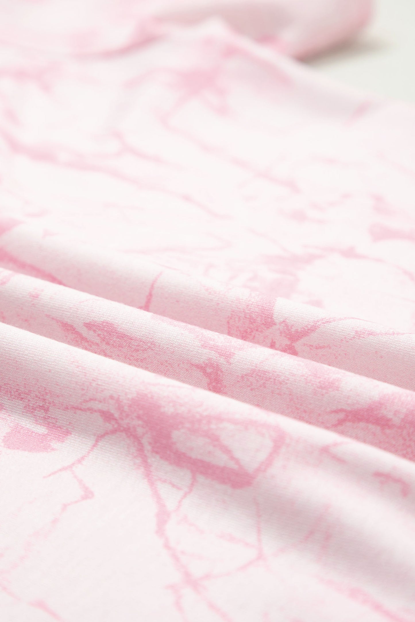 Pink Abstract Print V Neck Loose Tee Drawstring Shorts 2pcs Outfit-Two Piece Sets/Short Sets-[Adult]-[Female]-2022 Online Blue Zone Planet