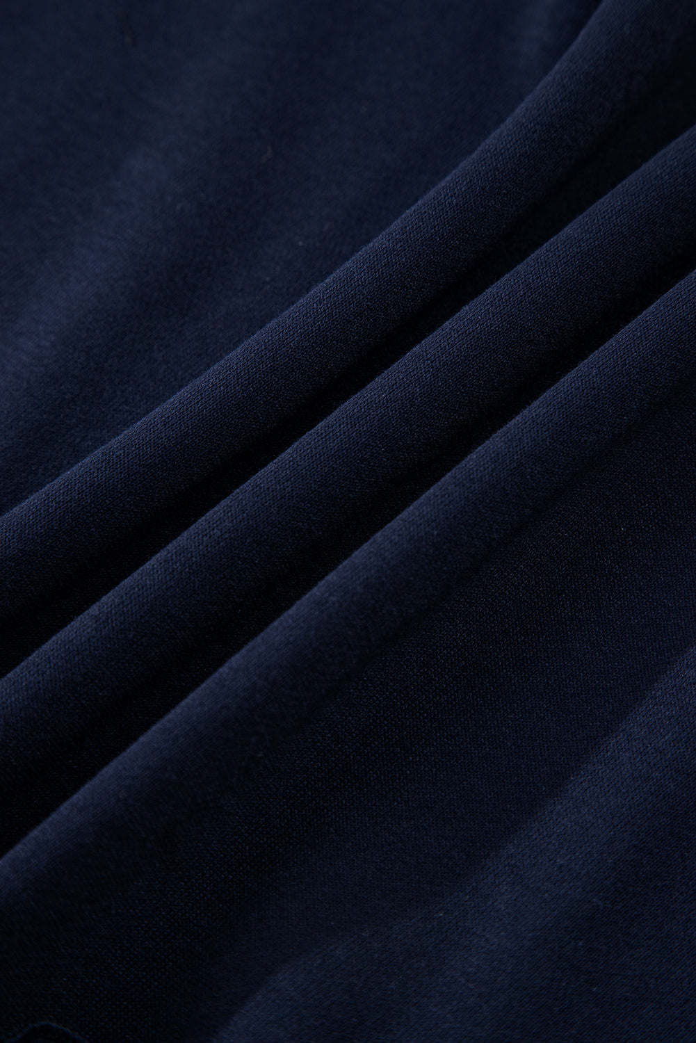 Navy Blue Tiered Ruffle Ribbed Crew Neck Pullover Plus Size Top-Plus Size/Plus Size Tops/Plus Size Blouses & Shirts-[Adult]-[Female]-2022 Online Blue Zone Planet