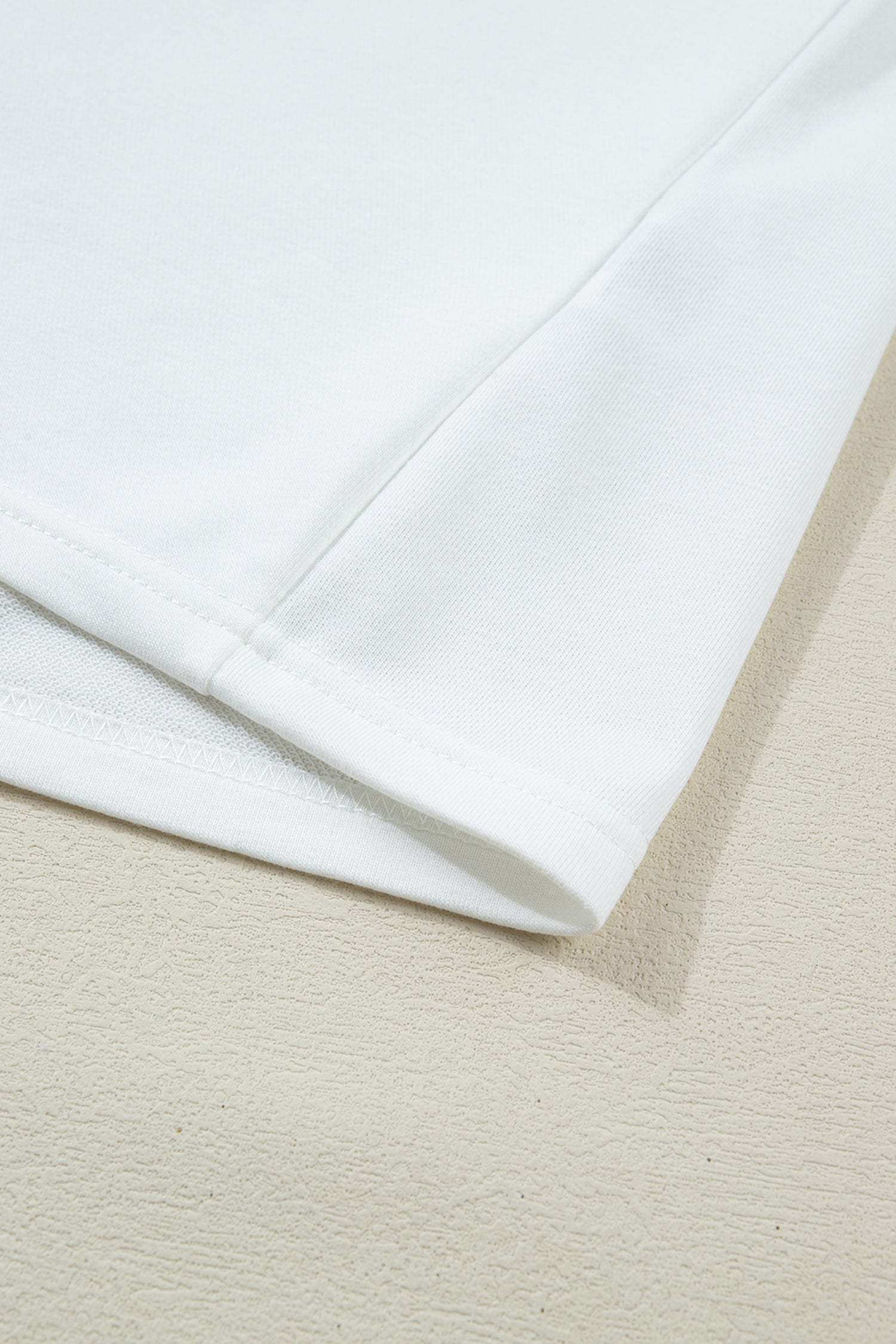 White Solid Color Dropped Shoulder Long Sleeve Top-Tops/Long Sleeve Tops-[Adult]-[Female]-2022 Online Blue Zone Planet