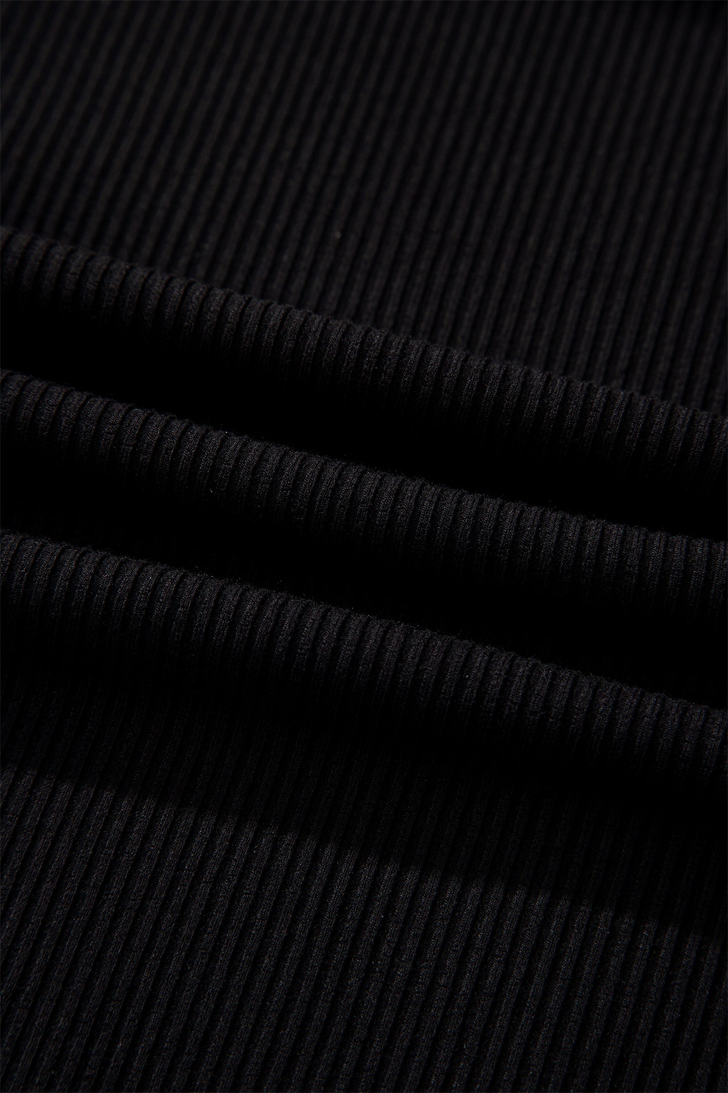 Black Ribbed Long Sleeve Crew Neck Solid Color Bodysuit-Tops/Bodysuits-[Adult]-[Female]-2022 Online Blue Zone Planet