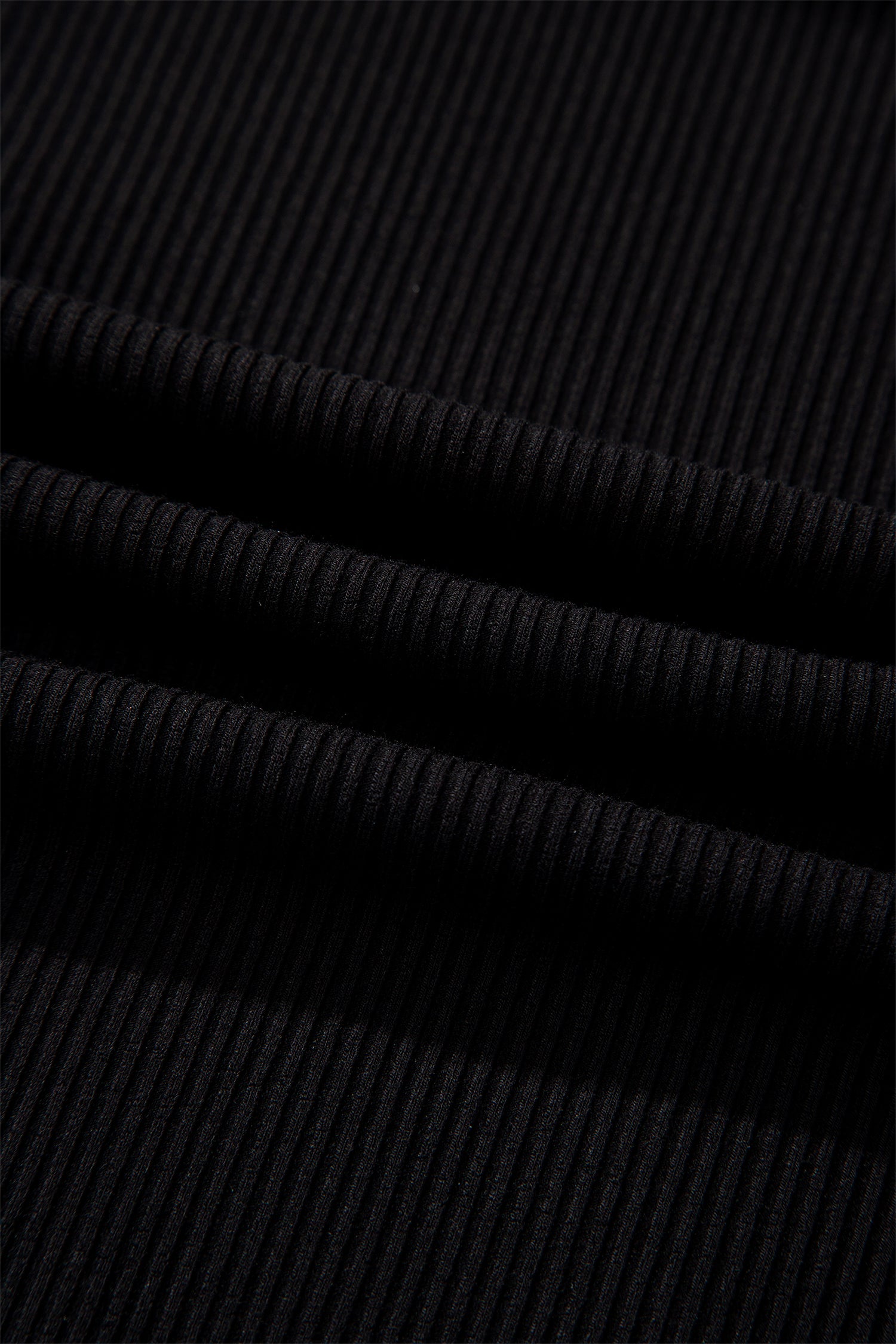 Black Ribbed Long Sleeve Crew Neck Solid Color Bodysuit-Tops/Bodysuits-[Adult]-[Female]-2022 Online Blue Zone Planet