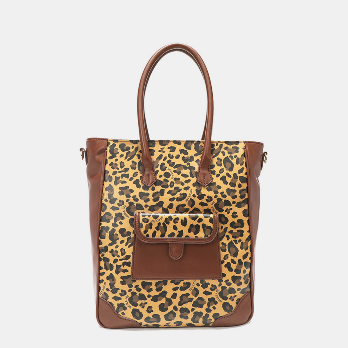 Nicole Lee USA Leopard Large Tote Bag-HANDBAGS-[Adult]-[Female]-Leopard-One Size-2022 Online Blue Zone Planet