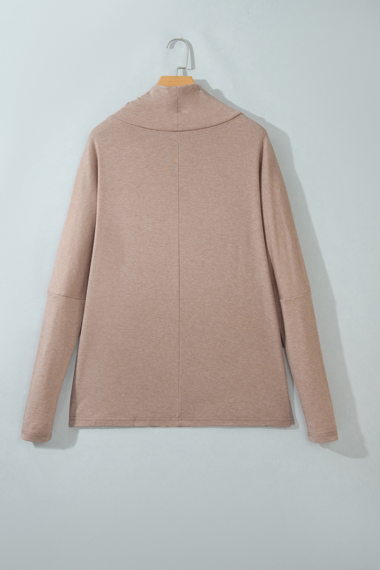Smoke Gray High Neck Long Sleeve Shift Blouse-Tops/Long Sleeve Tops-[Adult]-[Female]-2022 Online Blue Zone Planet