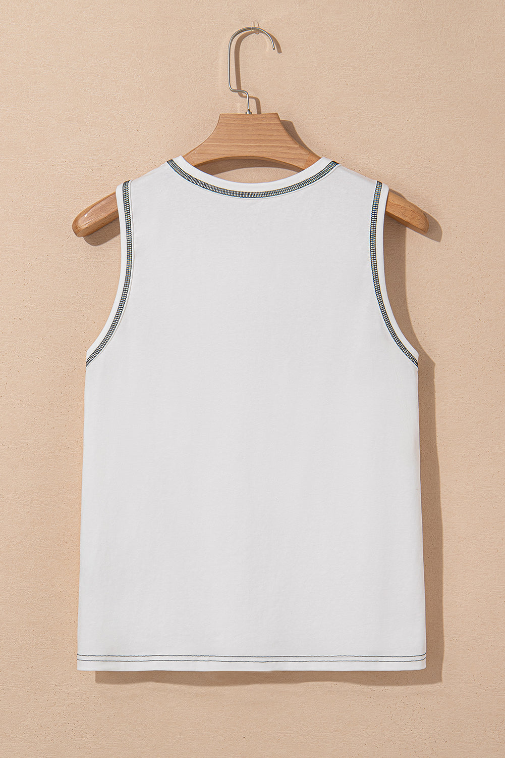 White Sweet Bow Stitching Trim Sleeveless Top-Tops/Tank Tops-[Adult]-[Female]-2022 Online Blue Zone Planet