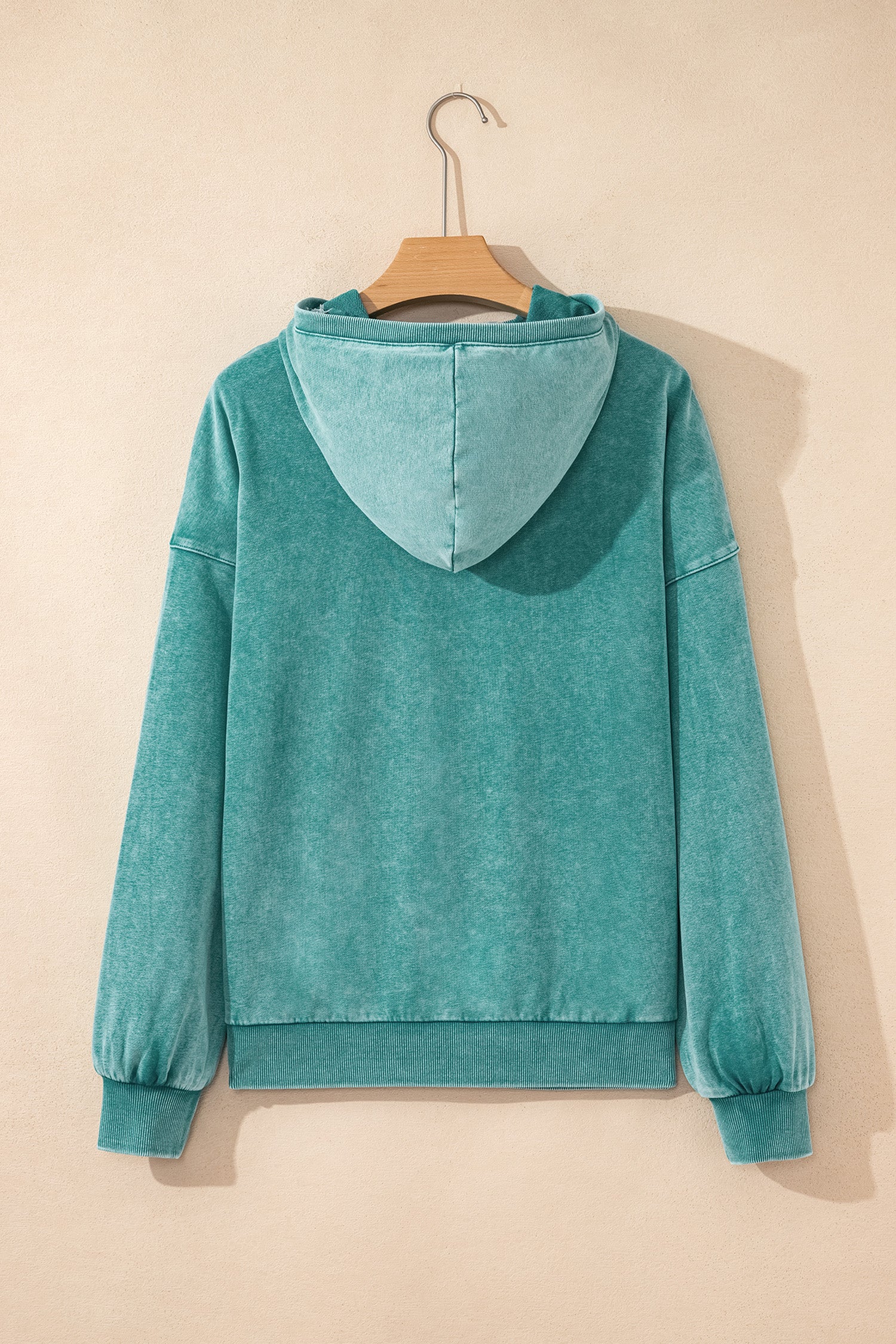 Canton Half Zip Kangaroo Pocket Mineral Wash Baggy Hoodie-Tops / Dresses-[Adult]-[Female]-2022 Online Blue Zone Planet