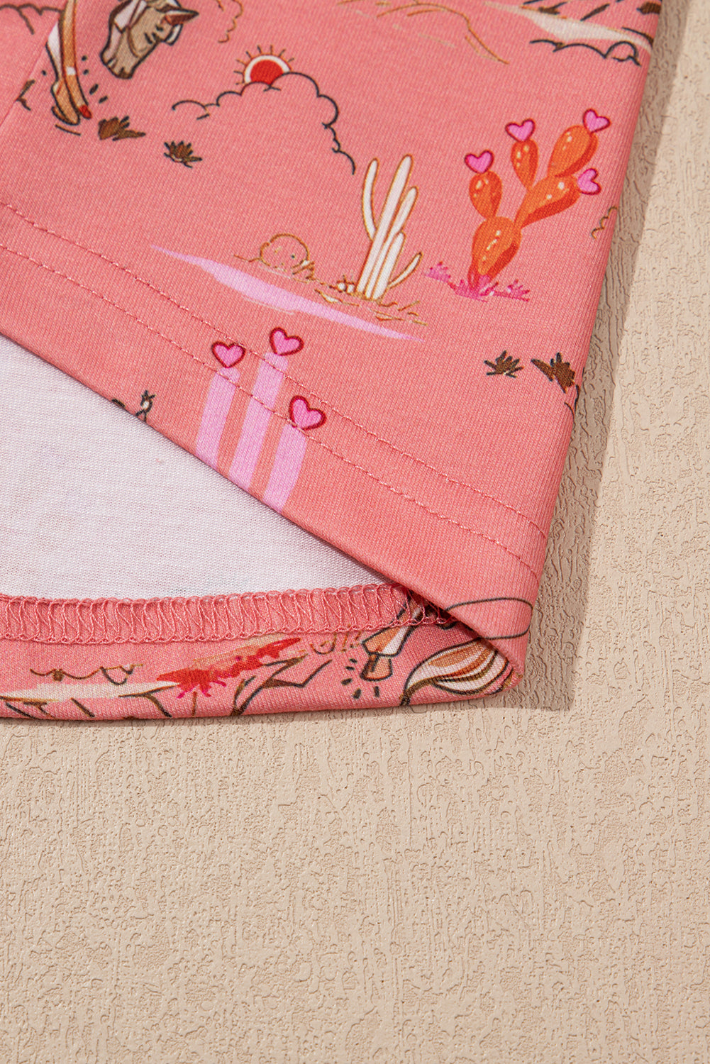 Blossom Cowgirl Country Print Pajamas Set-Loungewear & Sleepwear/Sleepwear-[Adult]-[Female]-2022 Online Blue Zone Planet