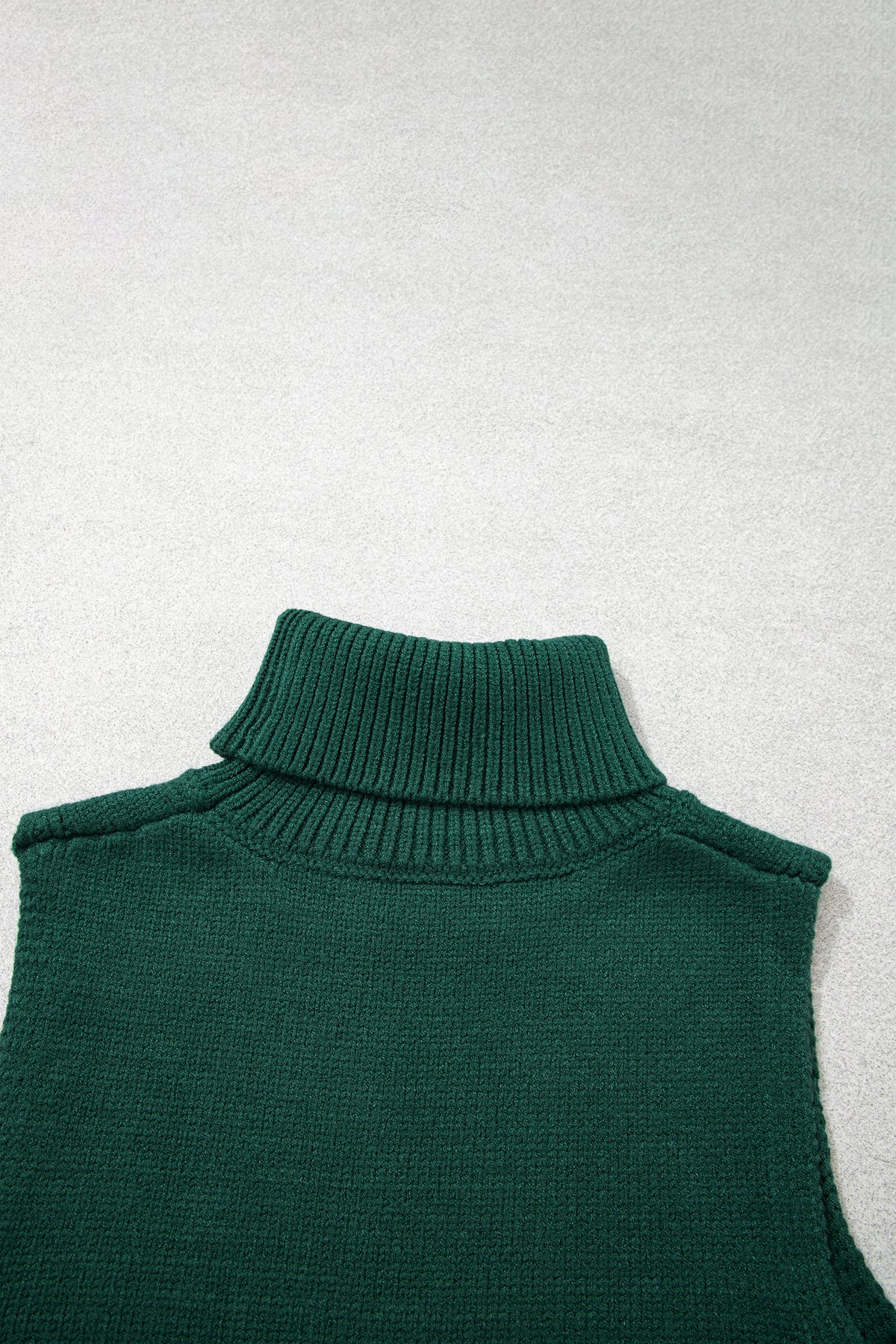 Evergreen High Neck Sleeveless Embroidered Knit Sweater Vest-TOPS / DRESSES-[Adult]-[Female]-2022 Online Blue Zone Planet
