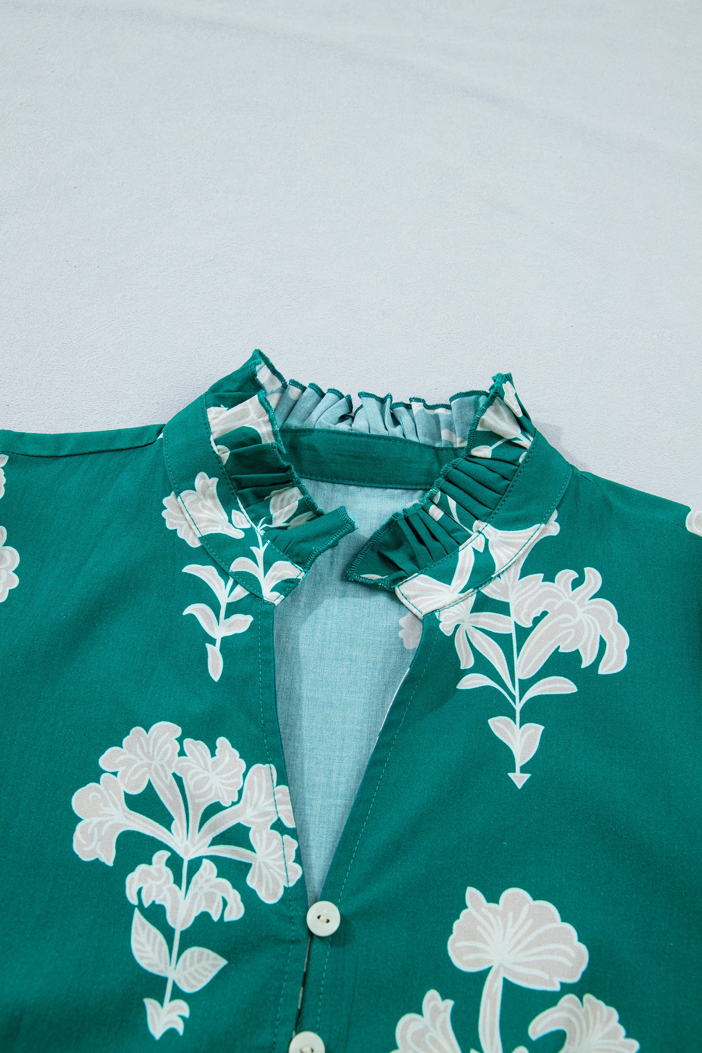 Black Frilled V Neck Puff Short Sleeve Floral Mini Dress-TOPS / DRESSES-[Adult]-[Female]-2022 Online Blue Zone Planet