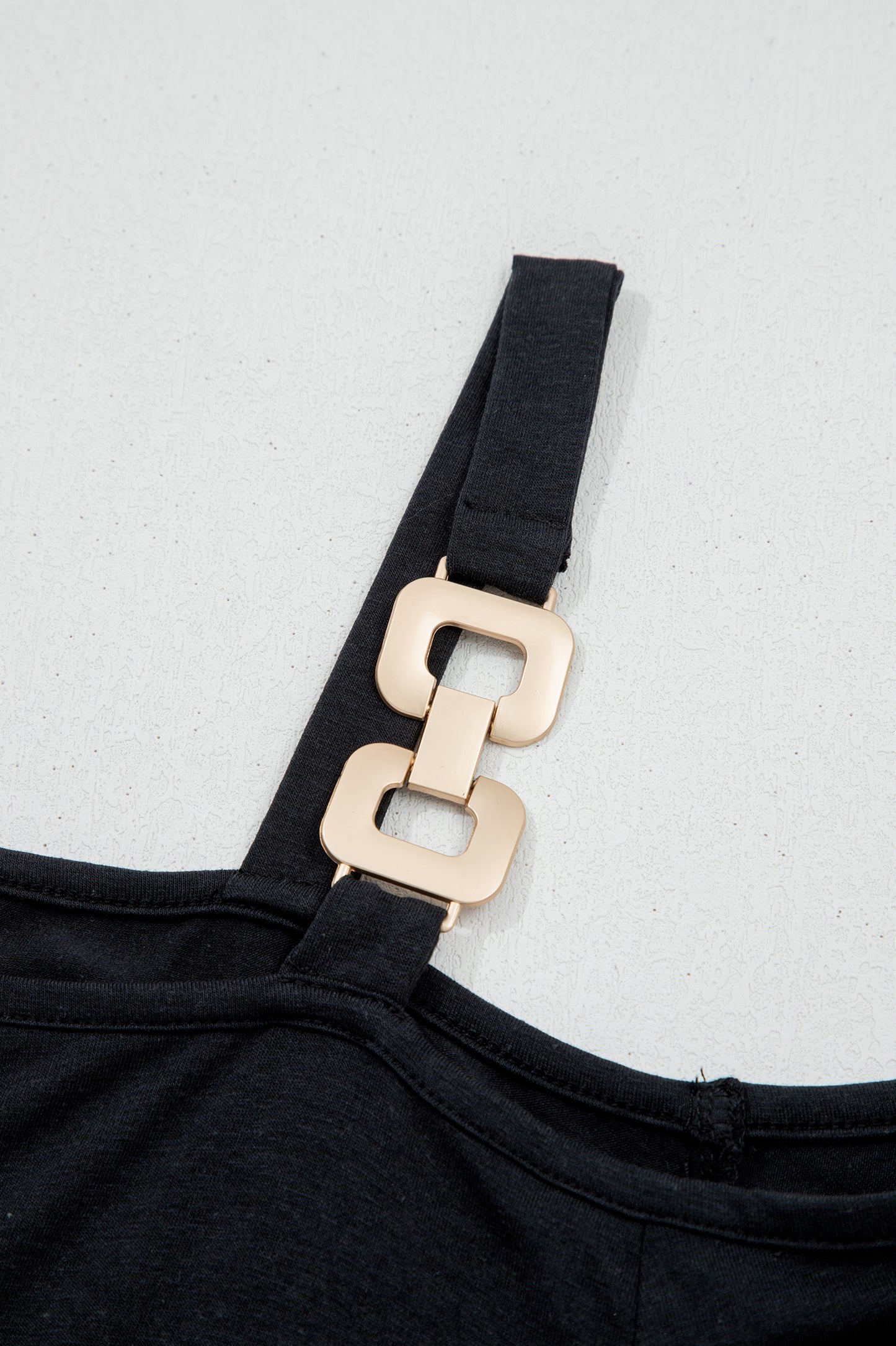 Black Asymmetric Shoulder Detail Short Sleeve Plus Size Maxi Dress