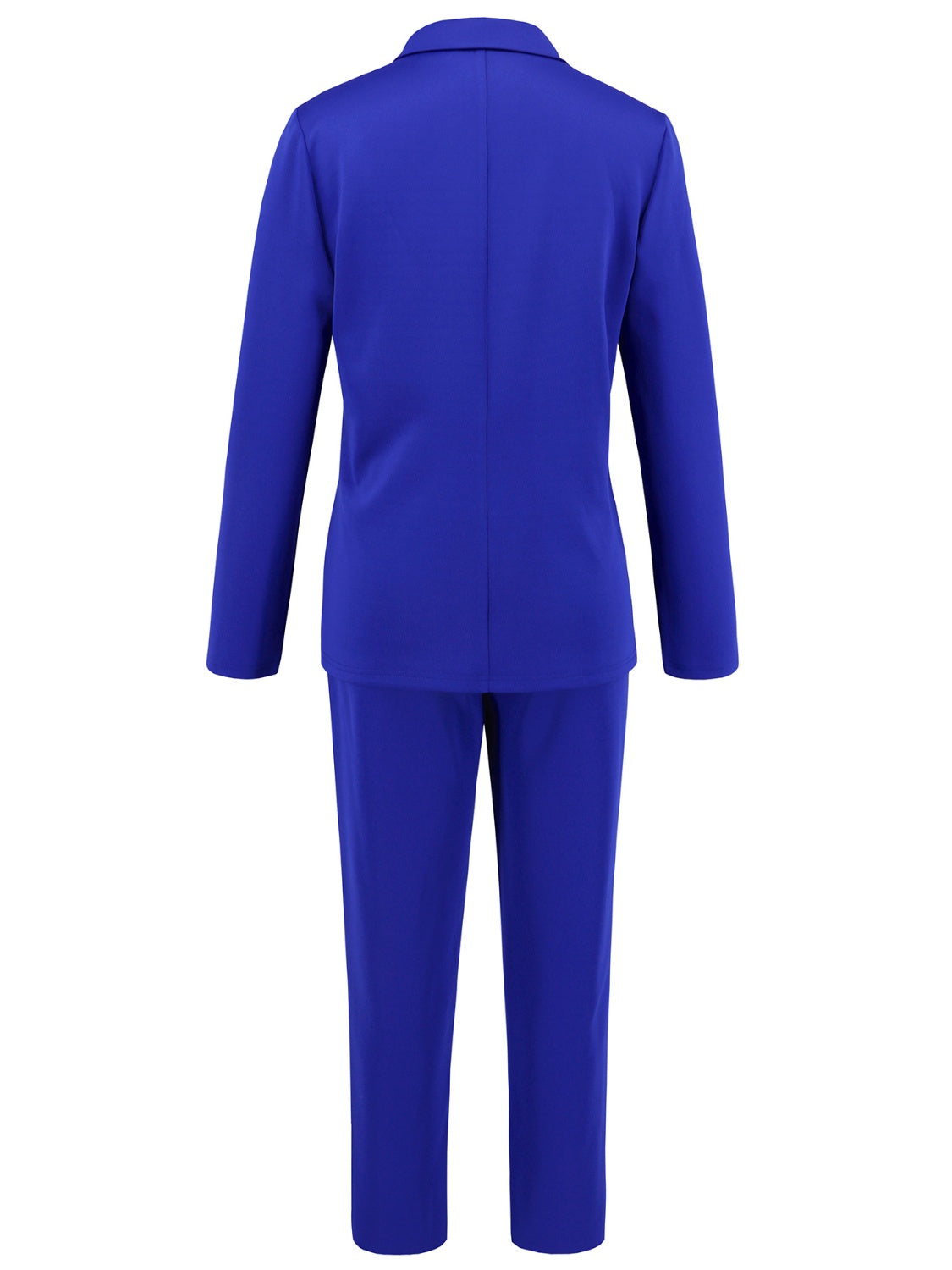 Blue Zone Planet | Lapel Collar Long Sleeve Top and Pants Set-TOPS / DRESSES-[Adult]-[Female]-2022 Online Blue Zone Planet