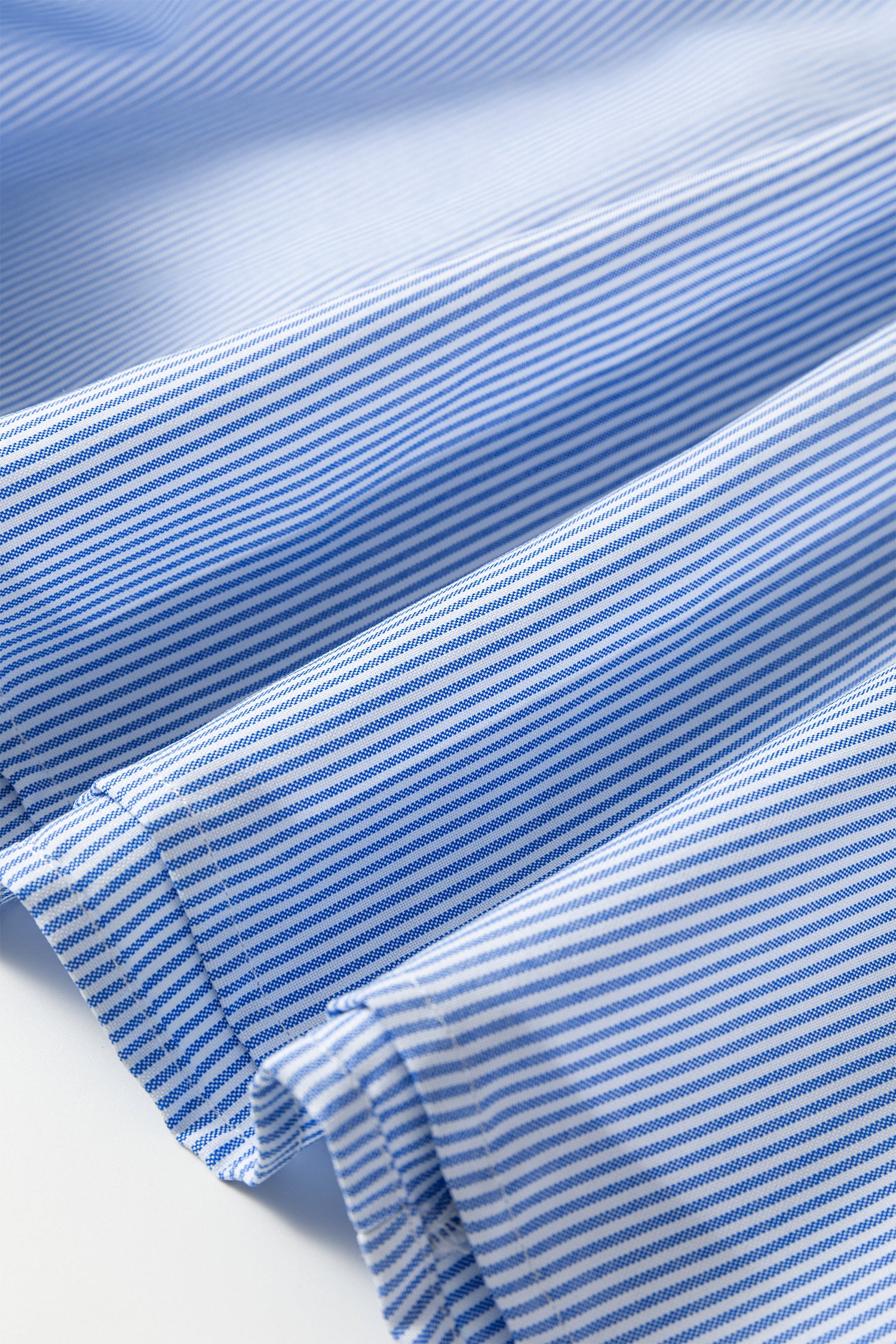 Sky Blue Stripe Shirred Detail Collar V Neck Plus Size Midi Dress-TOPS / DRESSES-[Adult]-[Female]-2022 Online Blue Zone Planet