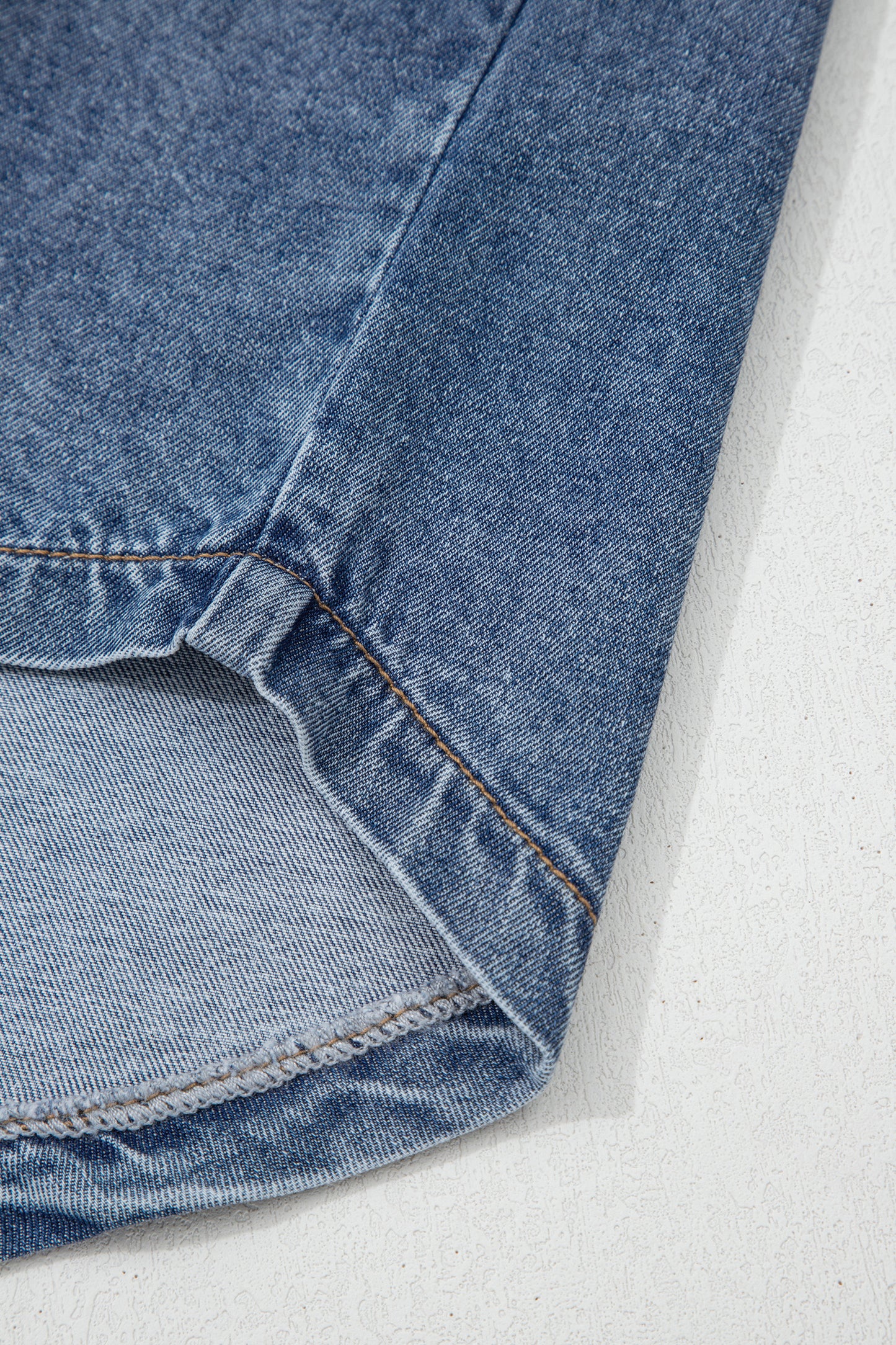 Ashleigh Blue Button Flap Pocket Cuffed Short Sleeve Denim Shirt-Tops/Blouses & Shirts-[Adult]-[Female]-2022 Online Blue Zone Planet