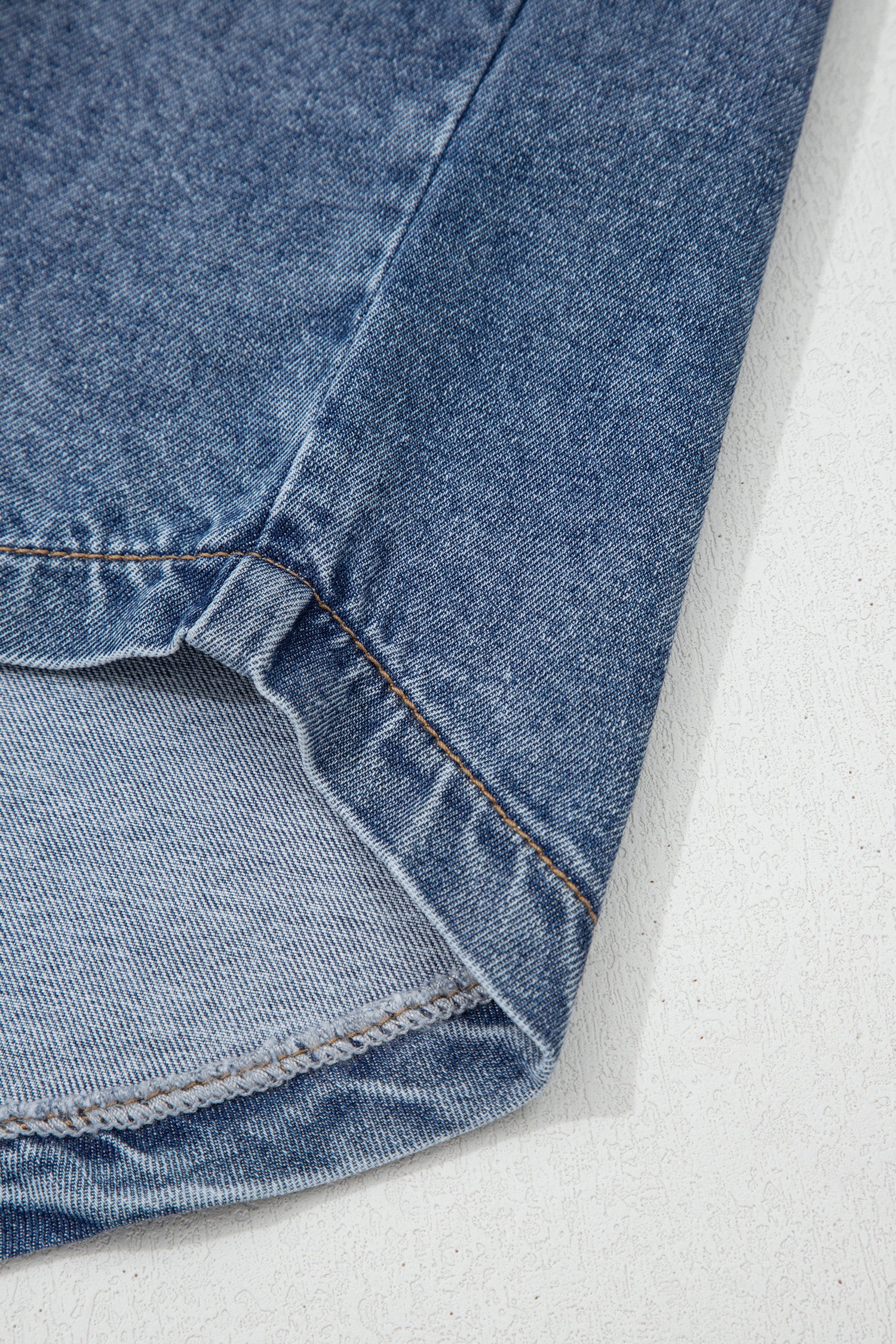 Ashleigh Blue Button Flap Pocket Cuffed Short Sleeve Denim Shirt-Tops/Blouses & Shirts-[Adult]-[Female]-2022 Online Blue Zone Planet