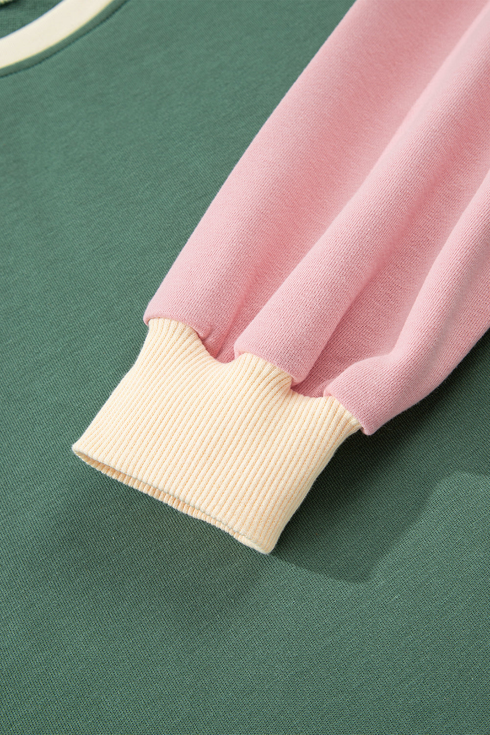 Chestnut 2pcs Color Block Pullover Loose Pant Set-Two Piece Sets/Pant Sets-[Adult]-[Female]-2022 Online Blue Zone Planet