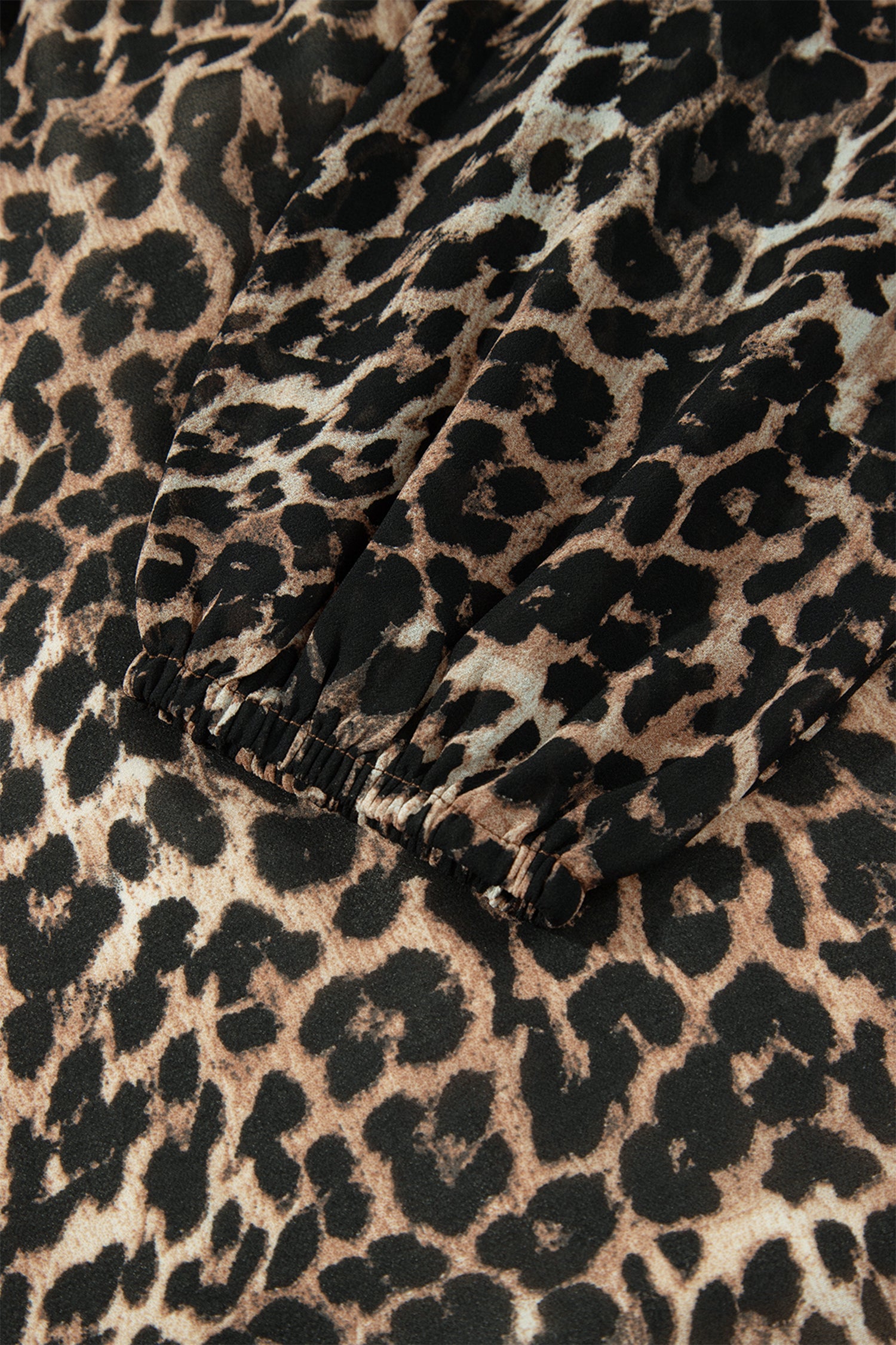 Brown Leopard Print Long Sleeve Short Shift Dress-TOPS / DRESSES-[Adult]-[Female]-2022 Online Blue Zone Planet