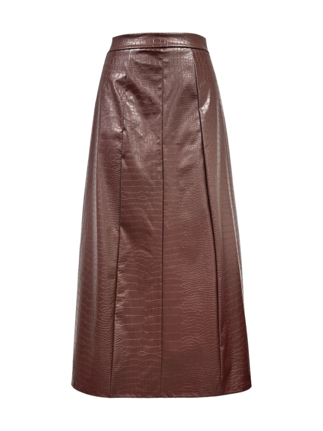 High Waist Midi Skirt-BOTTOMS SIZES SMALL MEDIUM LARGE-[Adult]-[Female]-2022 Online Blue Zone Planet