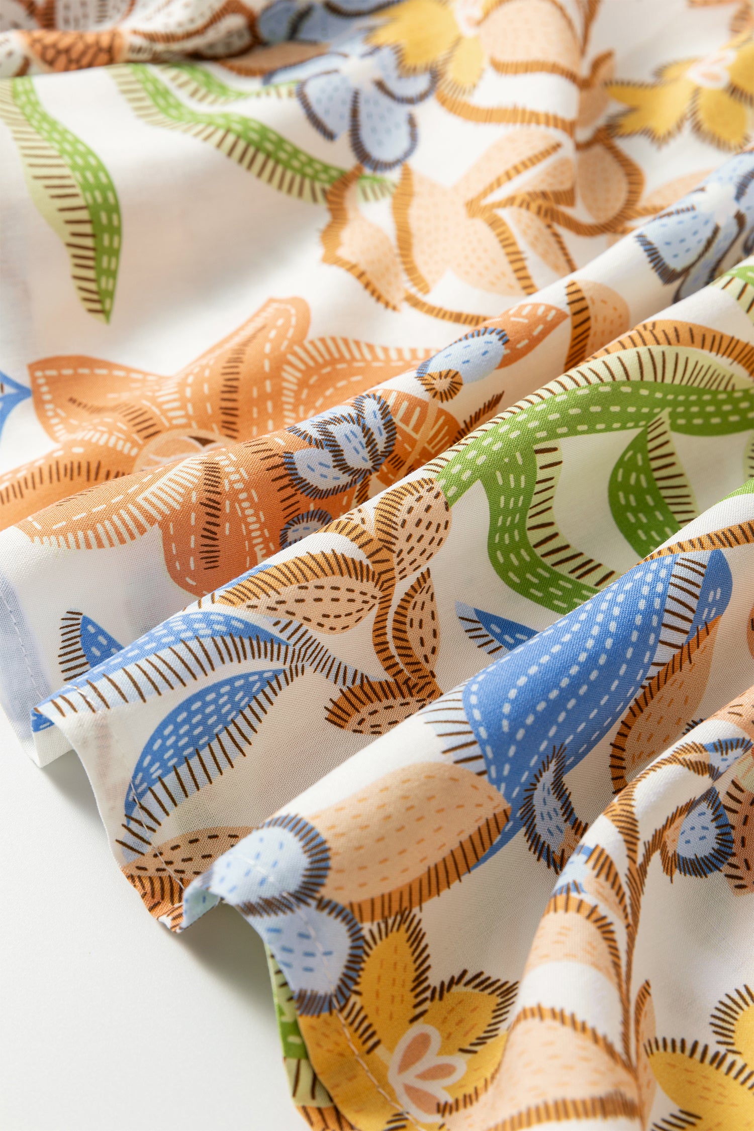 Khaki Floral Print 3/4 Sleeves Tiered Plus Size Long Dress-TOPS / DRESSES-[Adult]-[Female]-2022 Online Blue Zone Planet