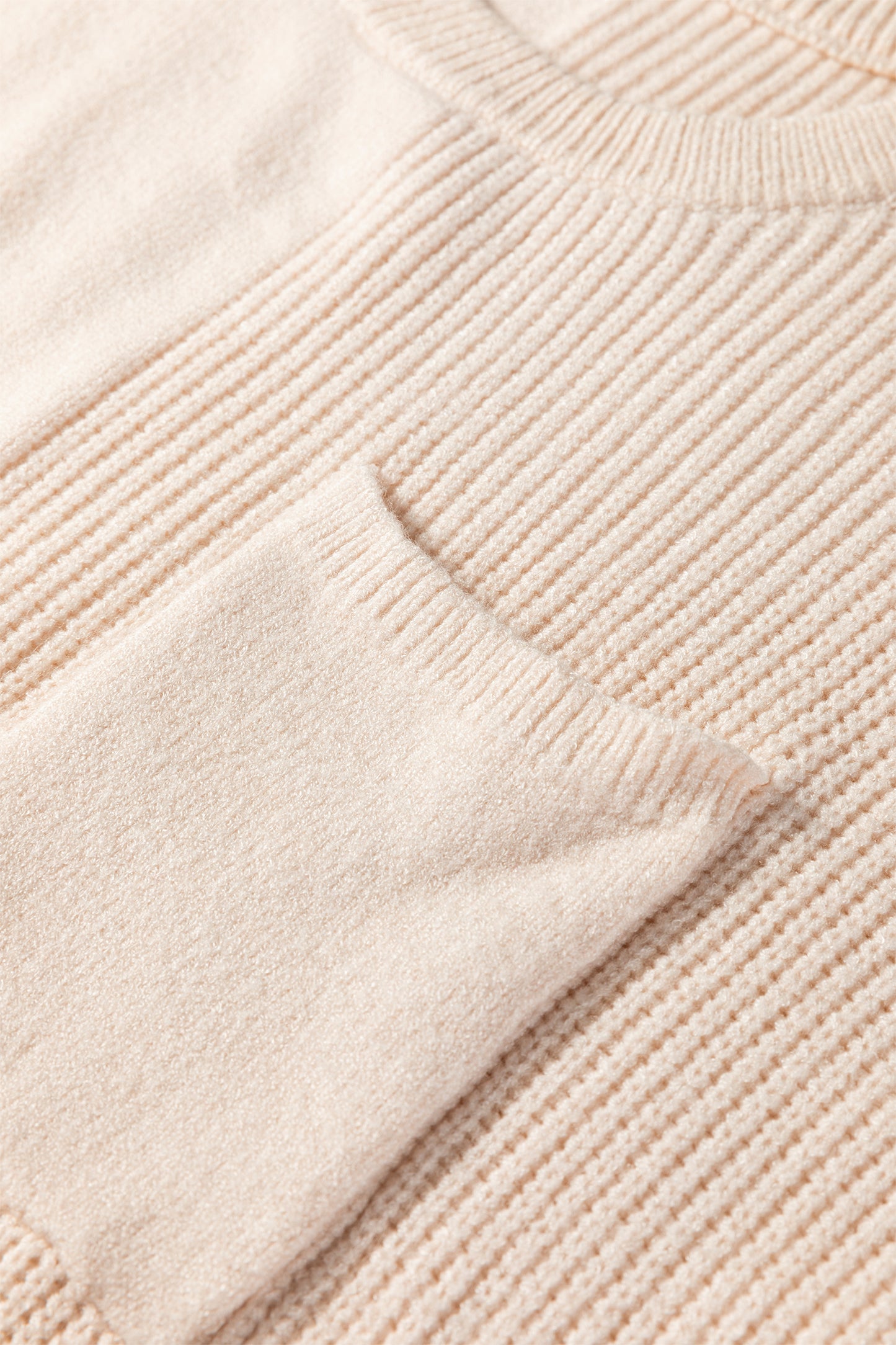 Jet Stream Solid Color Mixed Knits Patch Pocket Short Sleeve Sweater-TOPS / DRESSES-[Adult]-[Female]-2022 Online Blue Zone Planet