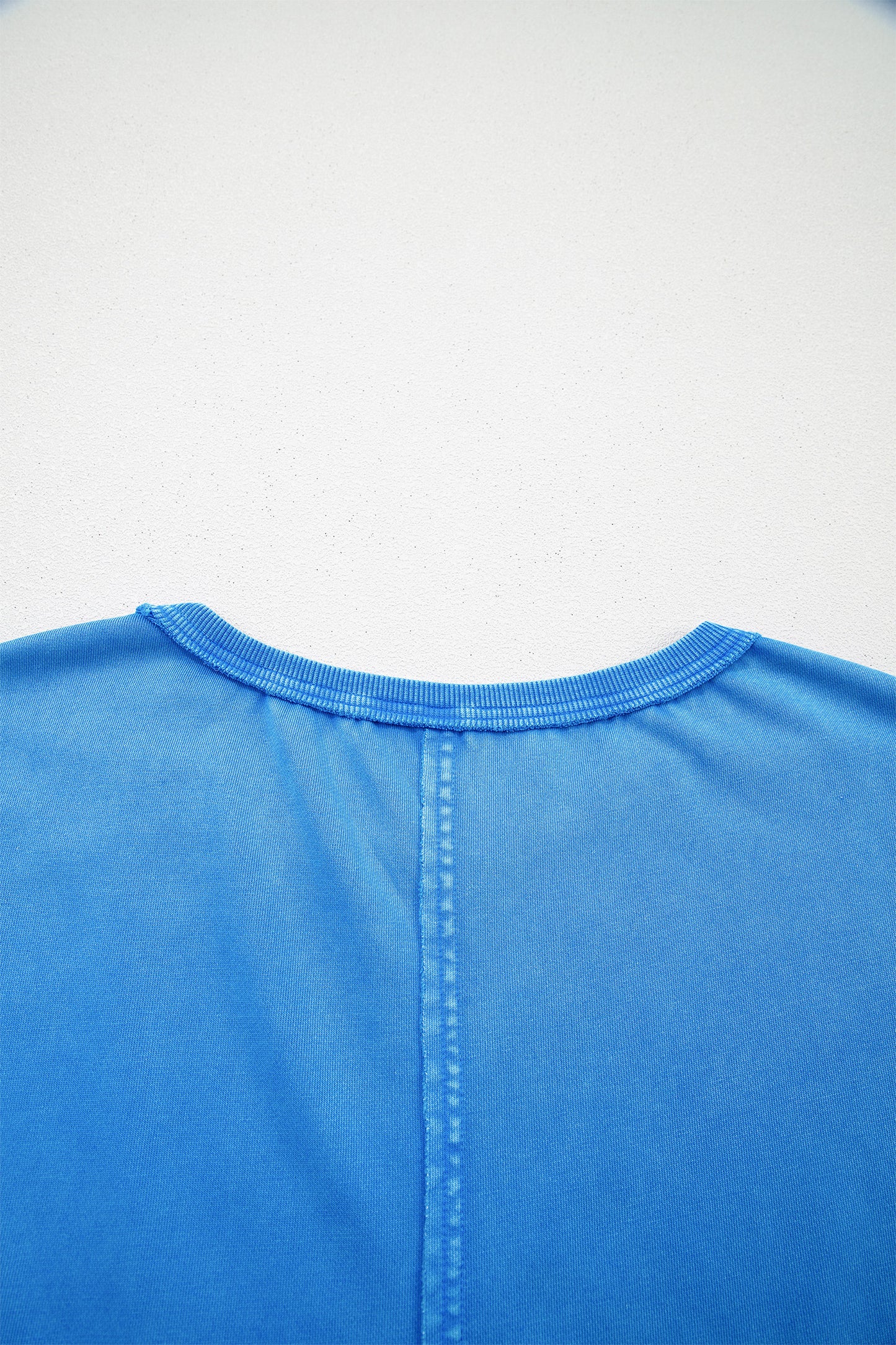 Blue Mineral Wash Star Mesh Patchwork Oversize Tee-Tops/Tops & Tees-[Adult]-[Female]-2022 Online Blue Zone Planet