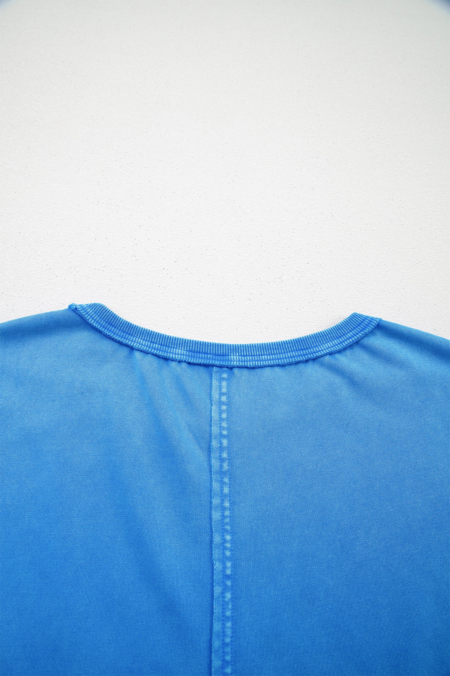 Blue Mineral Wash Star Mesh Patchwork Oversize Tee-Tops/Tops & Tees-[Adult]-[Female]-2022 Online Blue Zone Planet