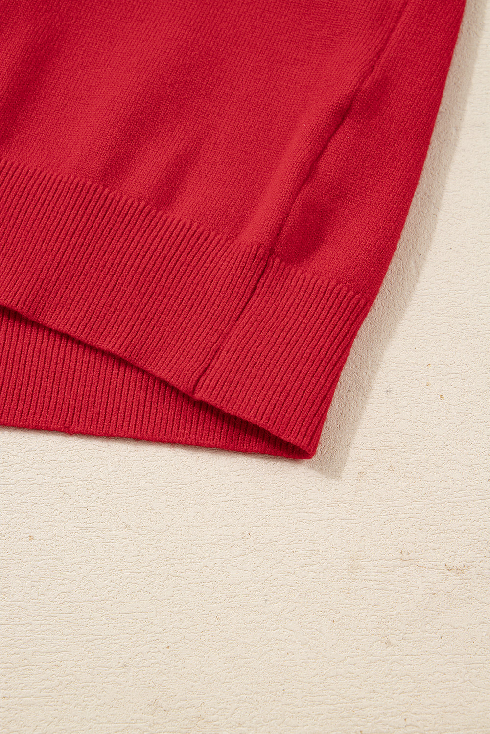 Racing Red Pearl Embellished Double Ruffle Short Sleeve Sweater-TOPS / DRESSES-[Adult]-[Female]-2022 Online Blue Zone Planet