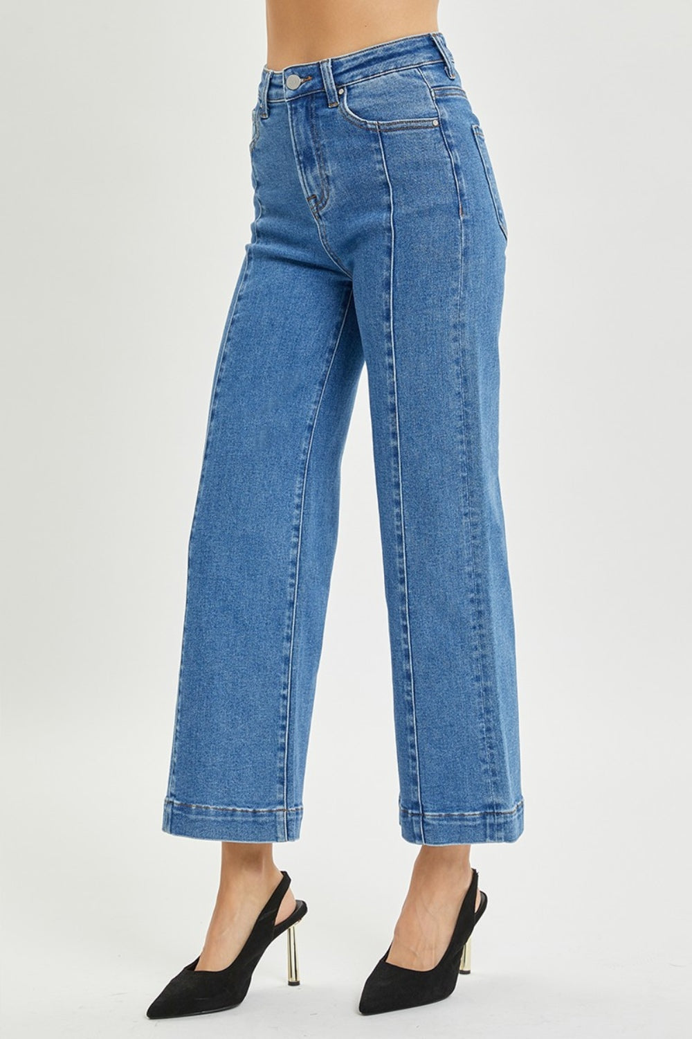 RISEN Full Size High Rise Wide Leg Jeans-BOTTOMS SIZES SMALL MEDIUM LARGE-[Adult]-[Female]-2022 Online Blue Zone Planet