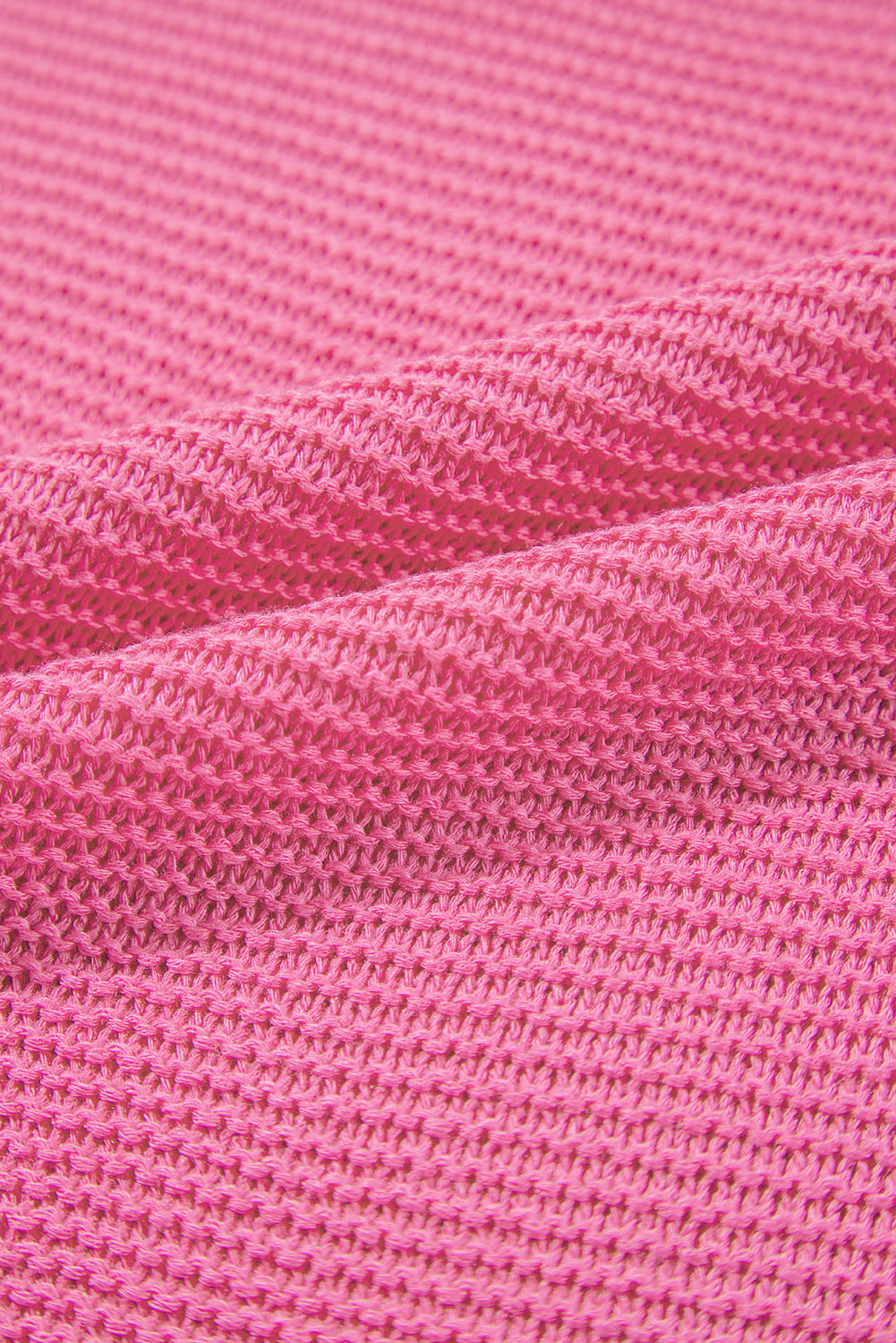 Sachet Pink Solid Color Sweater Tee with Side Slits-Sweaters & Cardigans/Short Sleeve Sweaters-[Adult]-[Female]-2022 Online Blue Zone Planet