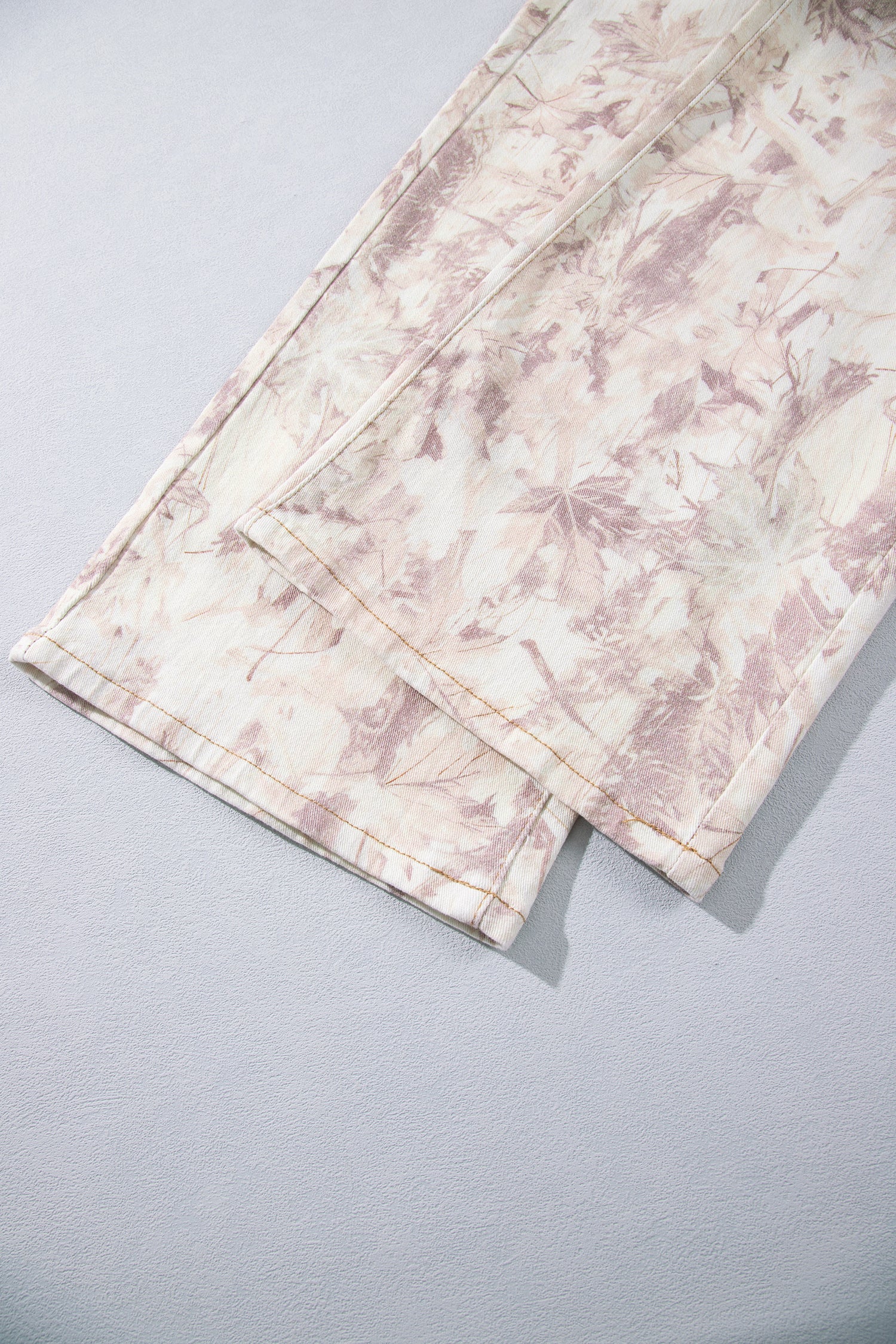 Khaki Woodland Camo Tummy Control Denim Wide Leg Jeans-Bottoms/Jeans-[Adult]-[Female]-2022 Online Blue Zone Planet