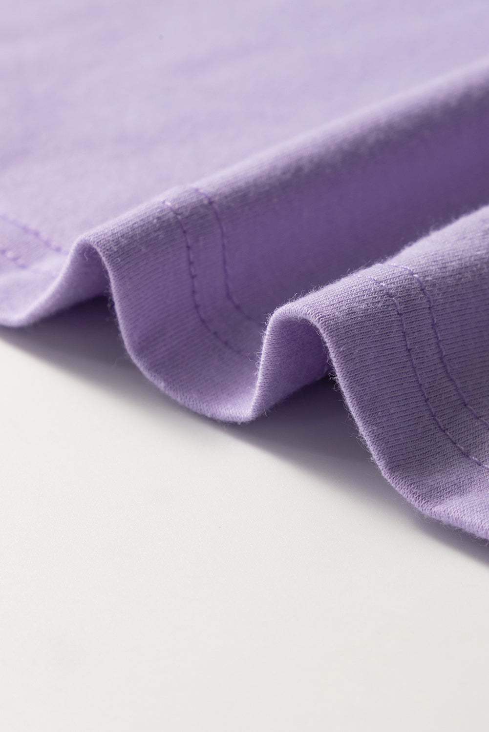 Wisteria Casual Plain Crew Neck Tee-Tops/Tops & Tees-[Adult]-[Female]-2022 Online Blue Zone Planet