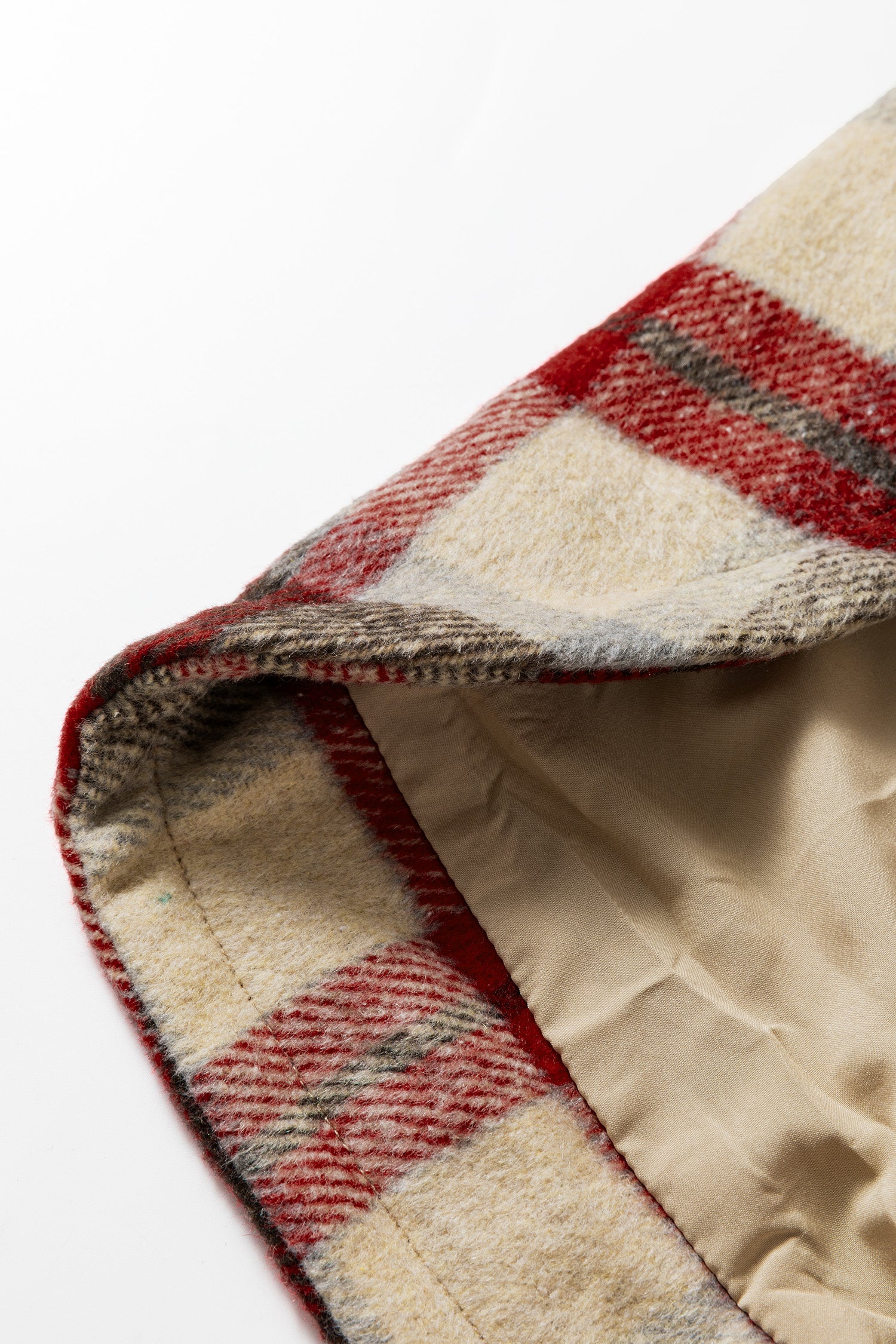 Red Brushed Plaid Buttoned Front Side Slit Tunic Shacket-Outerwear/Plaid Shackets-[Adult]-[Female]-2022 Online Blue Zone Planet