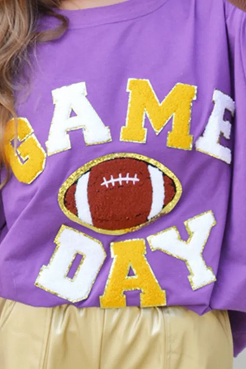 GAME DAY Football Long Sleeve Sweatshirt-[Adult]-[Female]-2022 Online Blue Zone Planet