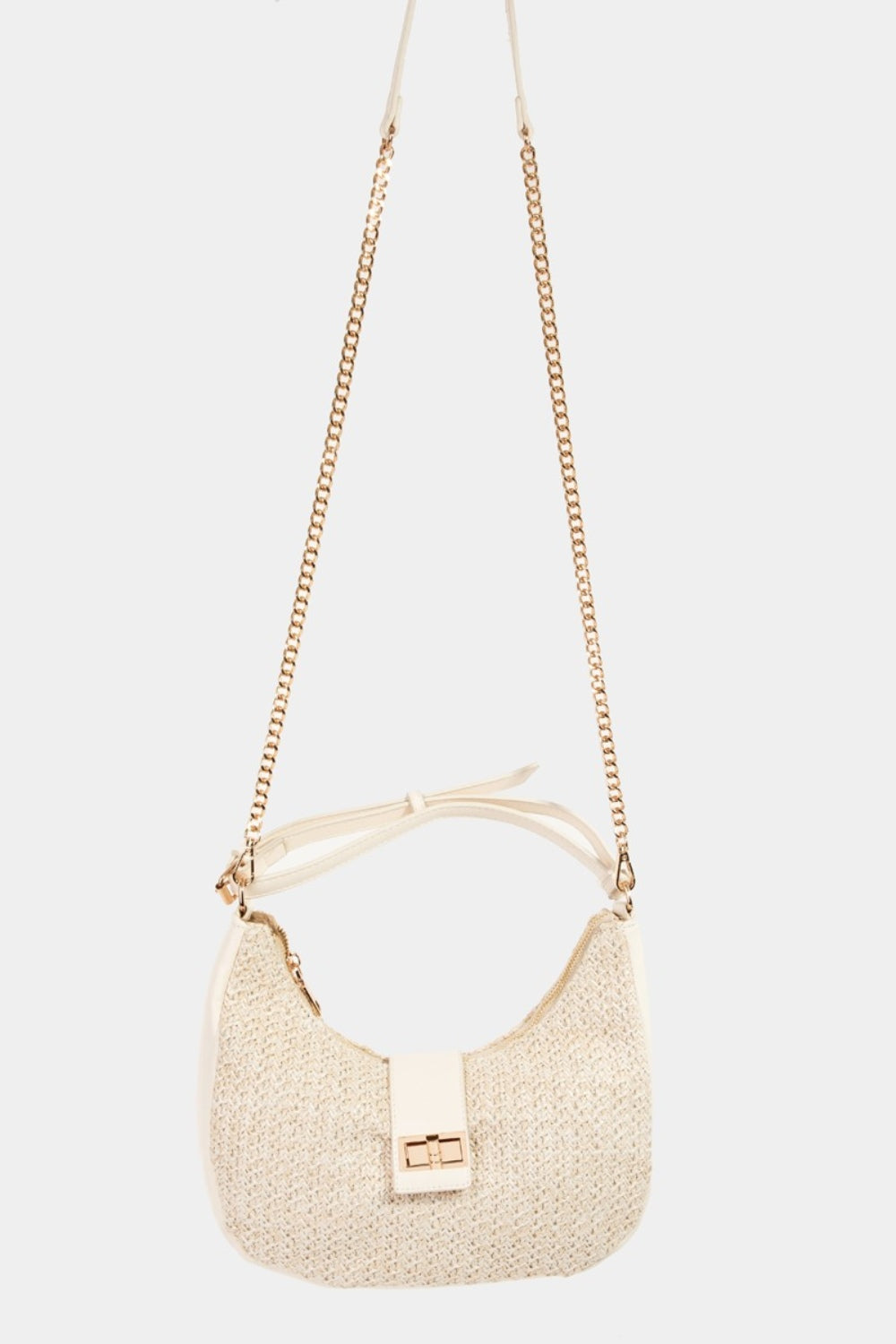 Fame Straw Braid Hobo Bag-HANDBAGS-[Adult]-[Female]-Ivory-One Size-2022 Online Blue Zone Planet