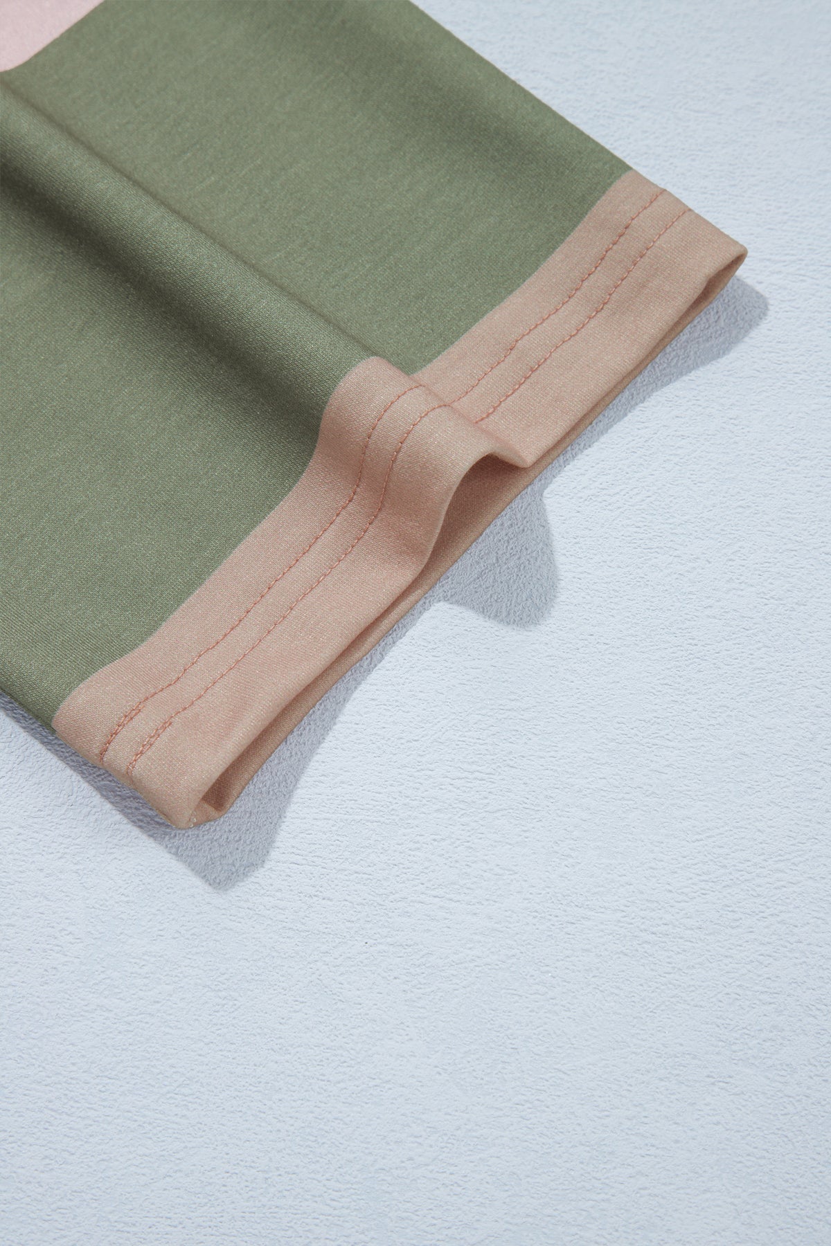 Green Striped Colorblock Zipper Pullover Long Sleeve Loose Top-Tops/Long Sleeve Tops-[Adult]-[Female]-2022 Online Blue Zone Planet