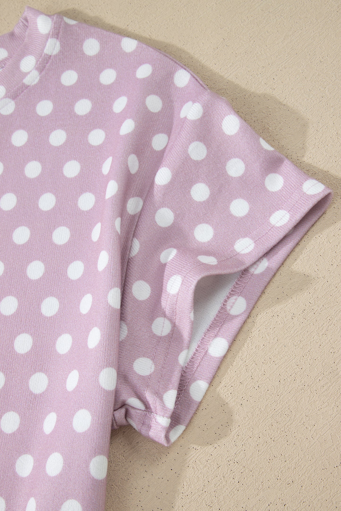 Pink Polka Dot Print Short Set-Two Piece Sets/Short Sets-[Adult]-[Female]-2022 Online Blue Zone Planet