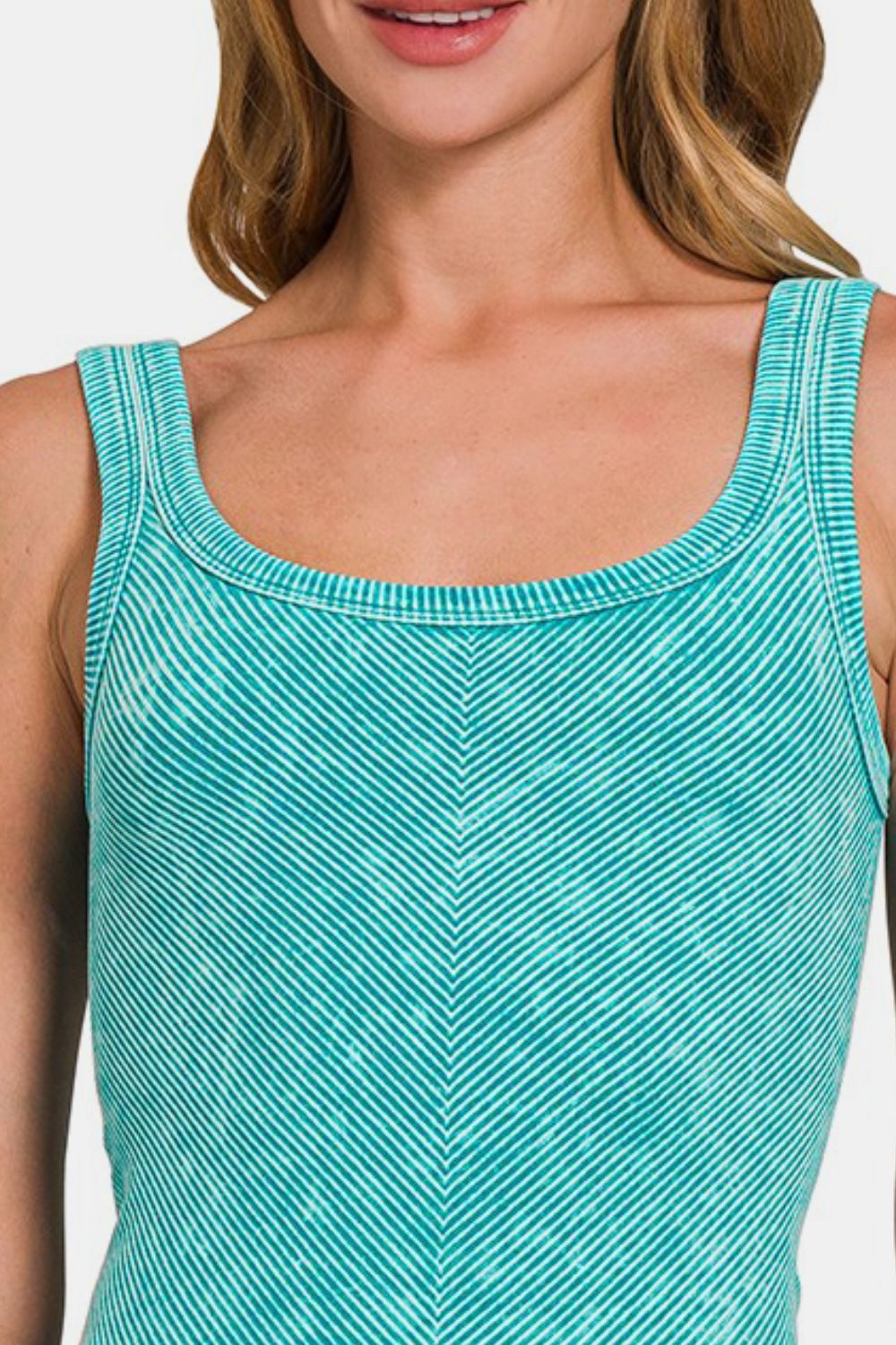 Zenana Ribbed Scoop Neck Tank-TOPS / DRESSES-[Adult]-[Female]-2022 Online Blue Zone Planet